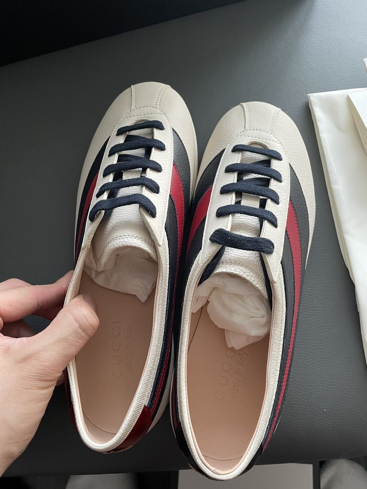 Gucci Limited Brand New Super Runway Iconic Leather Hebron Sneaker Size US 8 / EU 41 - 15 Thumbnail