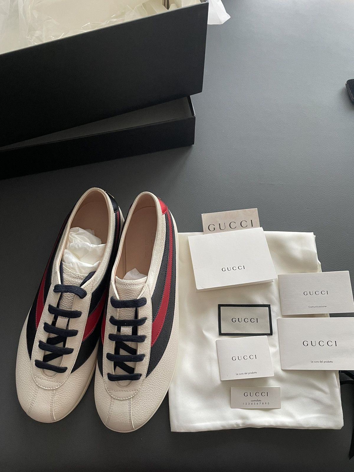 Gucci Limited Brand New Super Runway Iconic Leather Hebron Sneaker Size US 8 / EU 41 - 2 Thumbnail