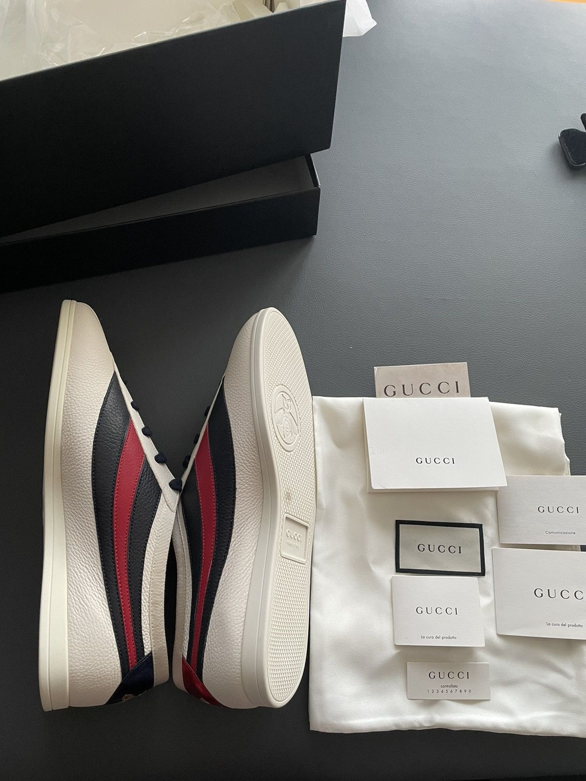 Gucci Limited Brand New Super Runway Iconic Leather Hebron Sneaker Size US 8 / EU 41 - 23 Thumbnail