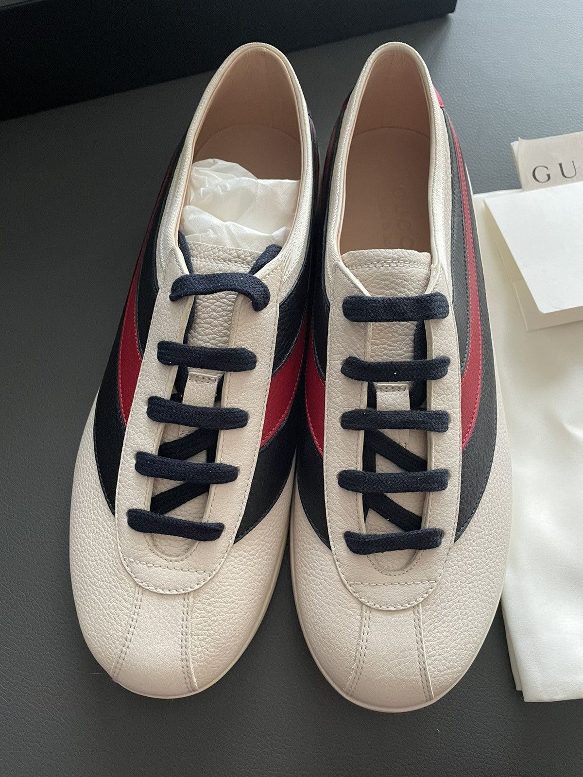 Gucci Limited Brand New Super Runway Iconic Leather Hebron Sneaker Size US 8 / EU 41 - 11 Thumbnail