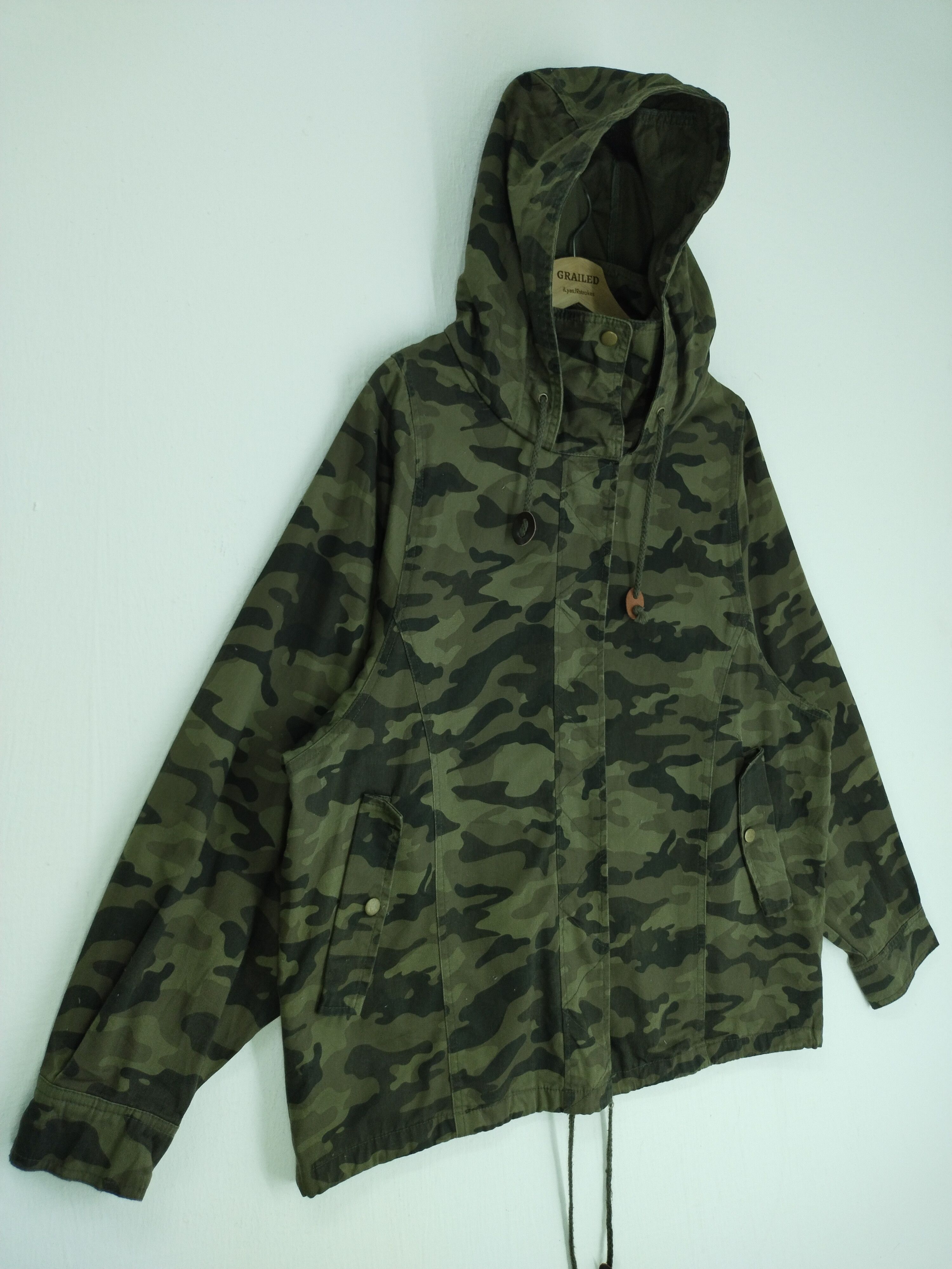 If Six Was Nine × Japanese Brand VINTAGE N'OR LABEL PARKA CAMO HOODIE JACKET Size US L / EU 52-54 / 3 - 3 Thumbnail