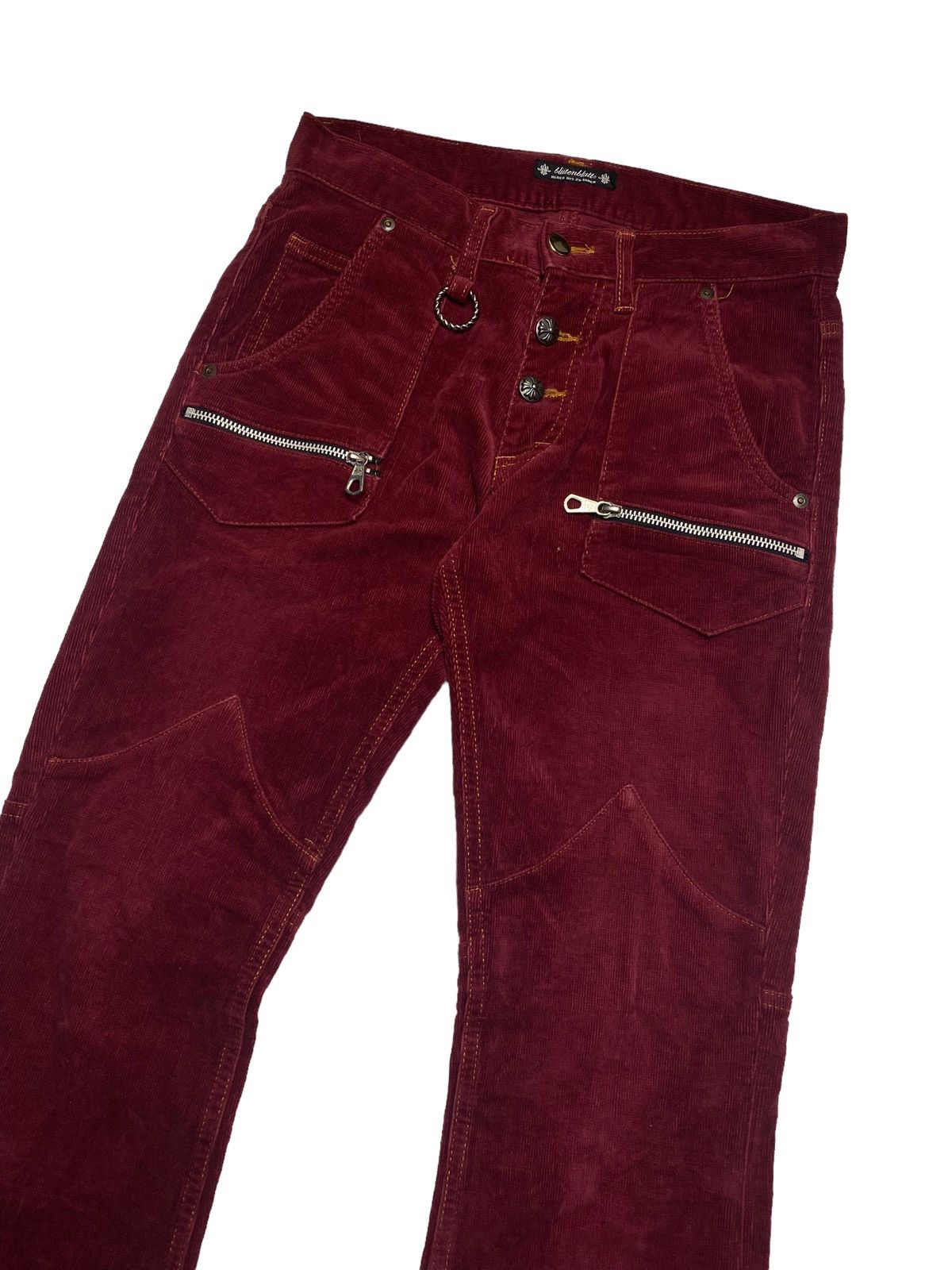 Japanese Brand Blutenblatt Flared Corduroy Pants Size US 29 - 3 Thumbnail