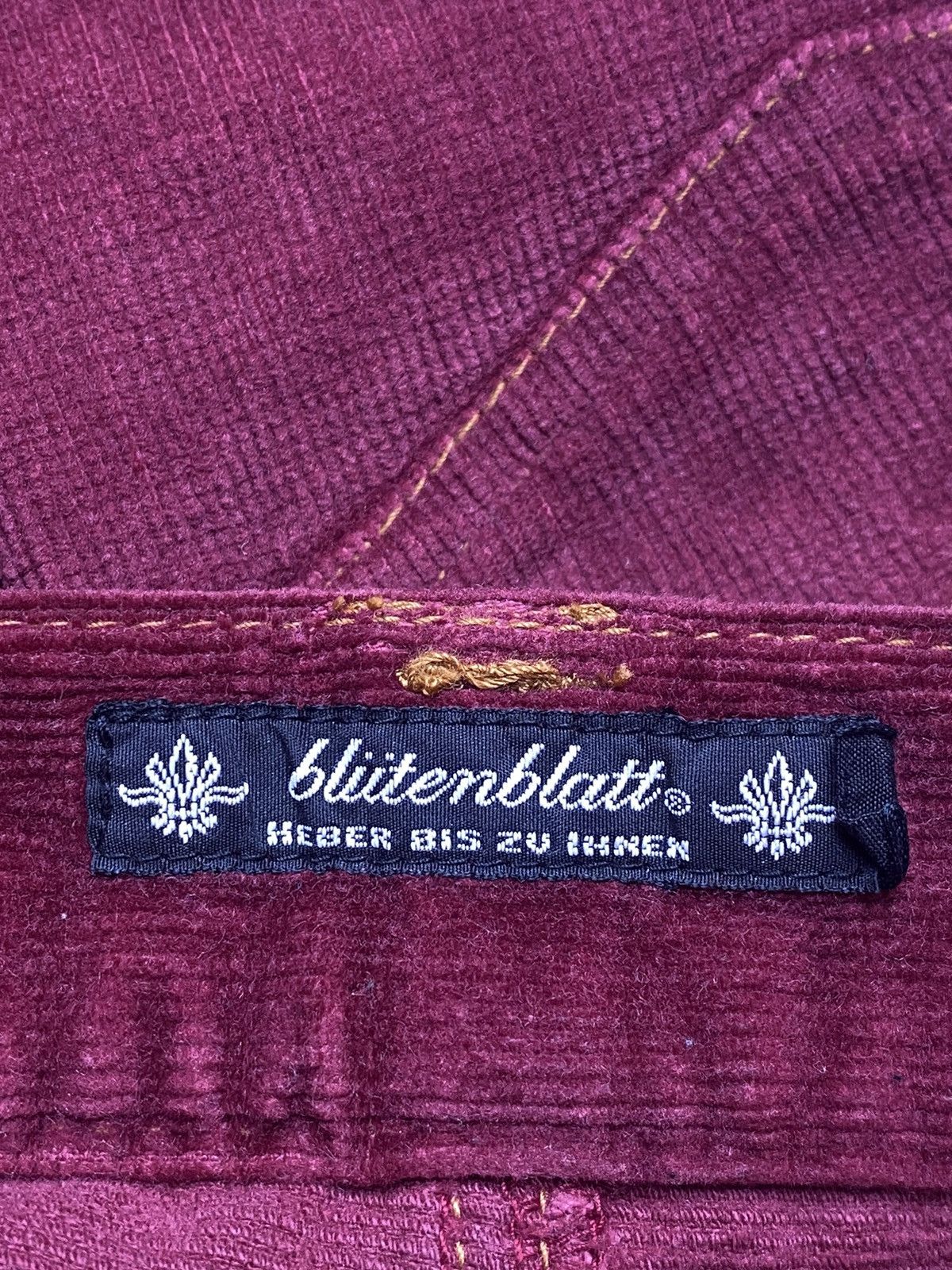 Japanese Brand Blutenblatt Flared Corduroy Pants Size US 29 - 7 Thumbnail