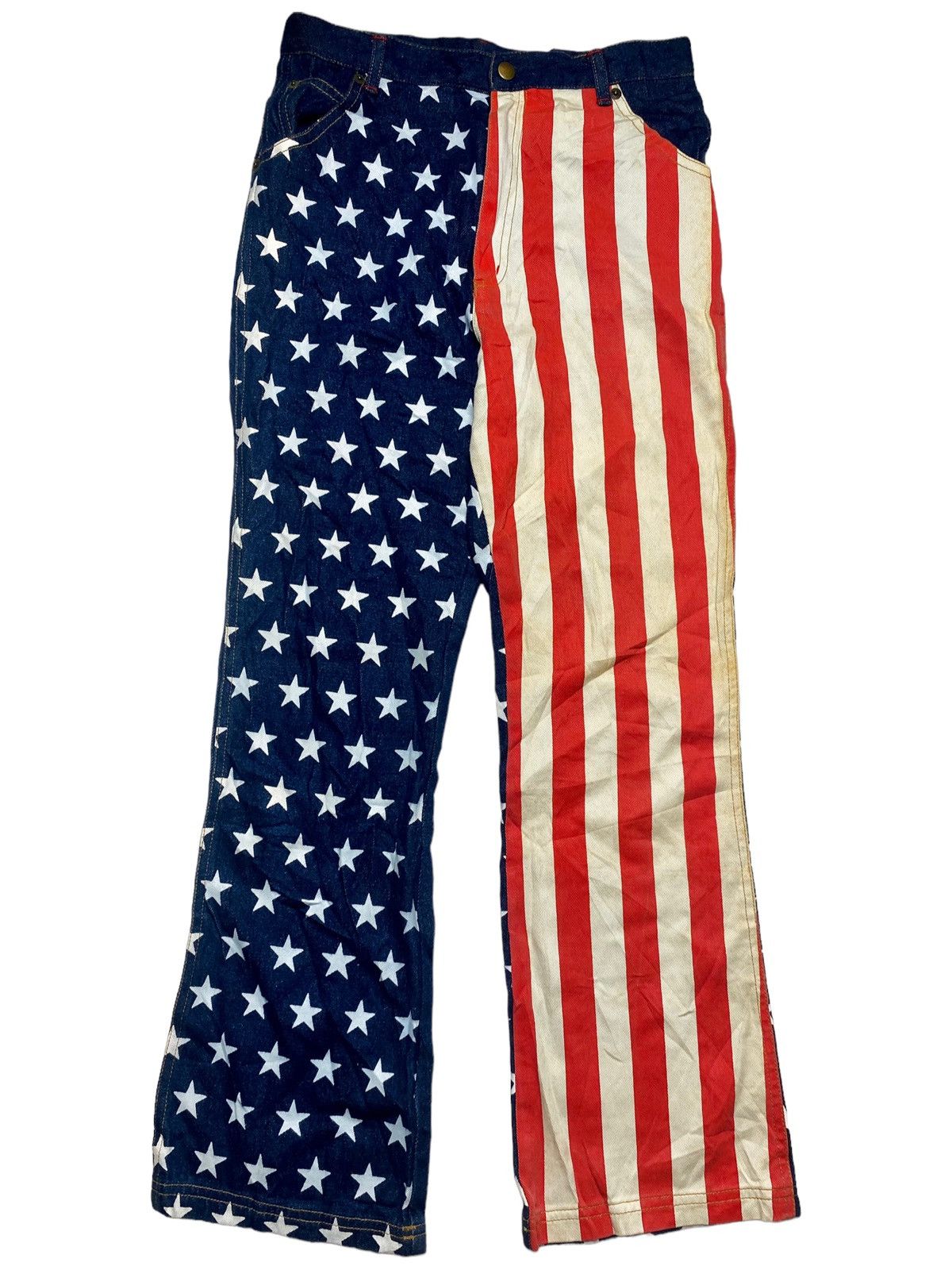 Japanese Brand 2000s CRT Denim - Printed Star Denim Pants Size US 29 - 1 Thumbnail