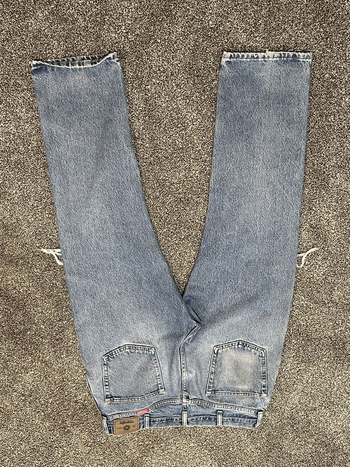 Vintage × Wrangler Wrangler Distressed Denim 36x30 Size US 36 / EU 52 - 7 Thumbnail
