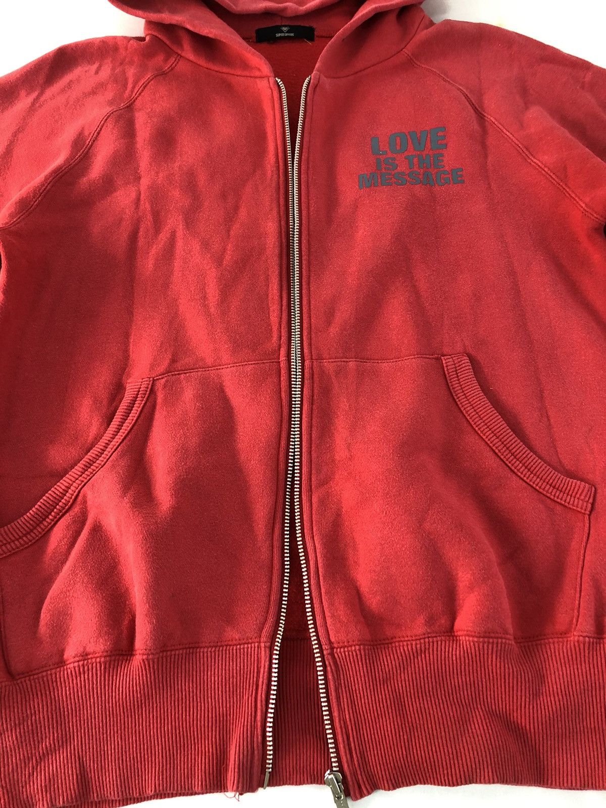 Japanese Brand × Vintage Hype 90s Superlovers Love Is The Message Big Logo Hoodies Size US M / EU 48-50 / 2 - 5 Thumbnail