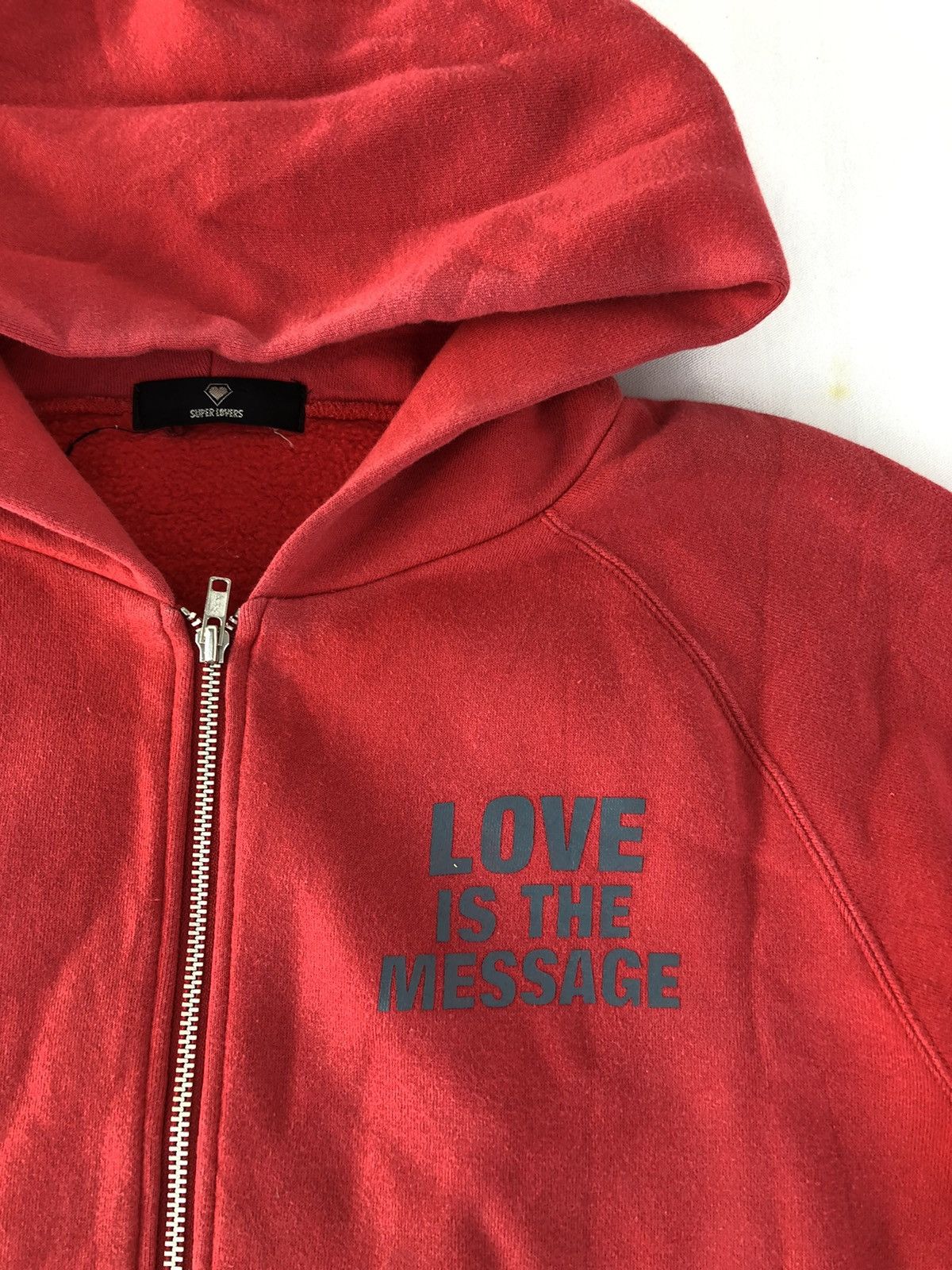 Japanese Brand × Vintage Hype 90s Superlovers Love Is The Message Big Logo Hoodies Size US M / EU 48-50 / 2 - 4 Thumbnail