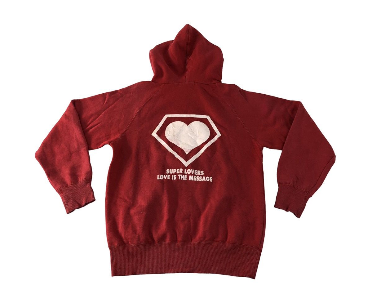 Japanese Brand × Vintage Hype 90s Superlovers Love Is The Message Big Logo Hoodies Size US M / EU 48-50 / 2 - 1 Thumbnail