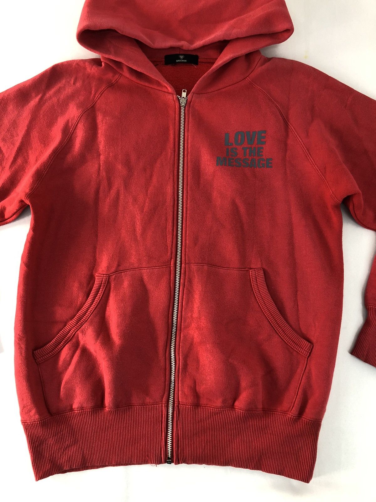 Japanese Brand × Vintage Hype 90s Superlovers Love Is The Message Big Logo Hoodies Size US M / EU 48-50 / 2 - 3 Thumbnail
