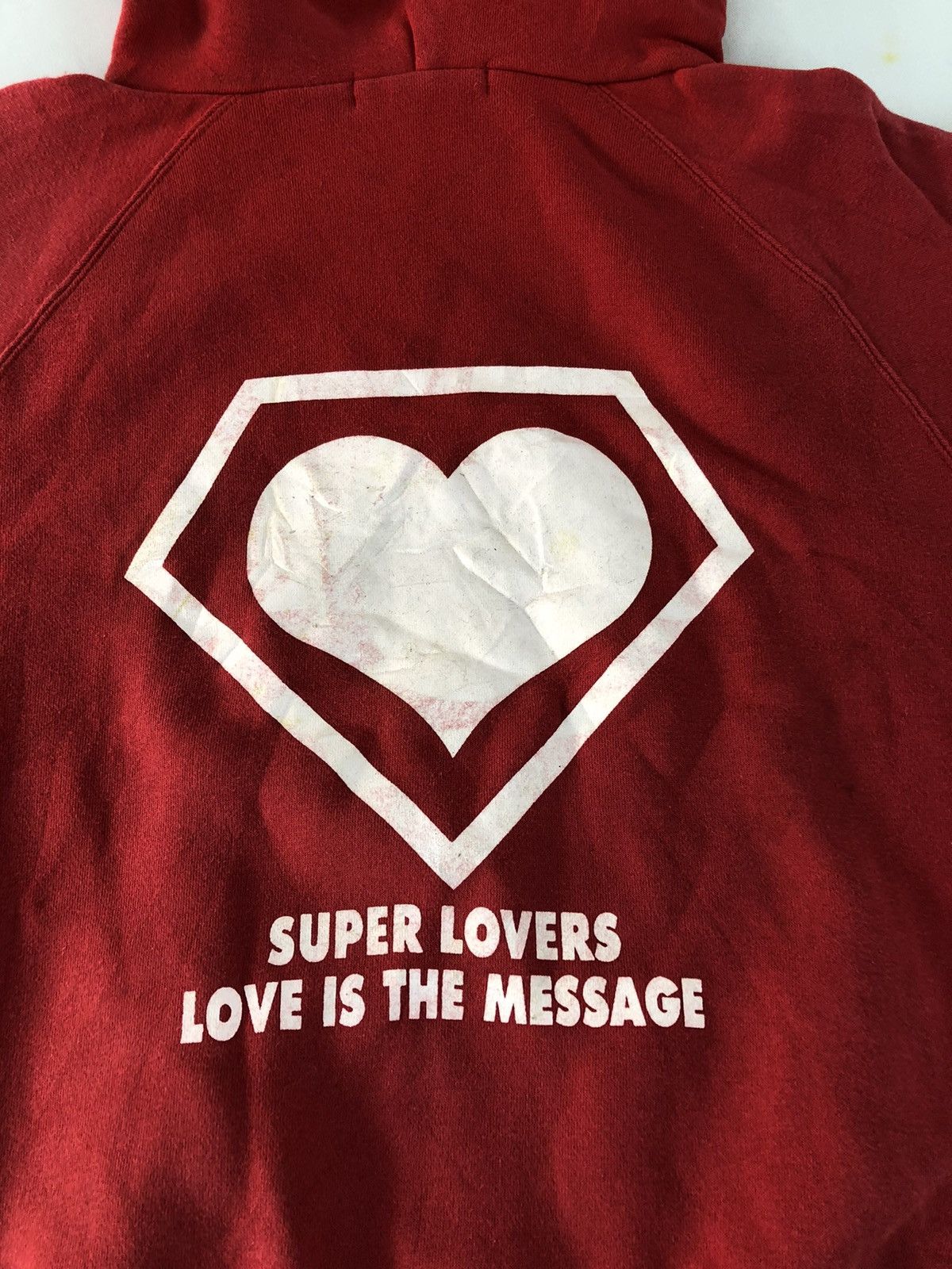 Japanese Brand × Vintage Hype 90s Superlovers Love Is The Message Big Logo Hoodies Size US M / EU 48-50 / 2 - 10 Thumbnail