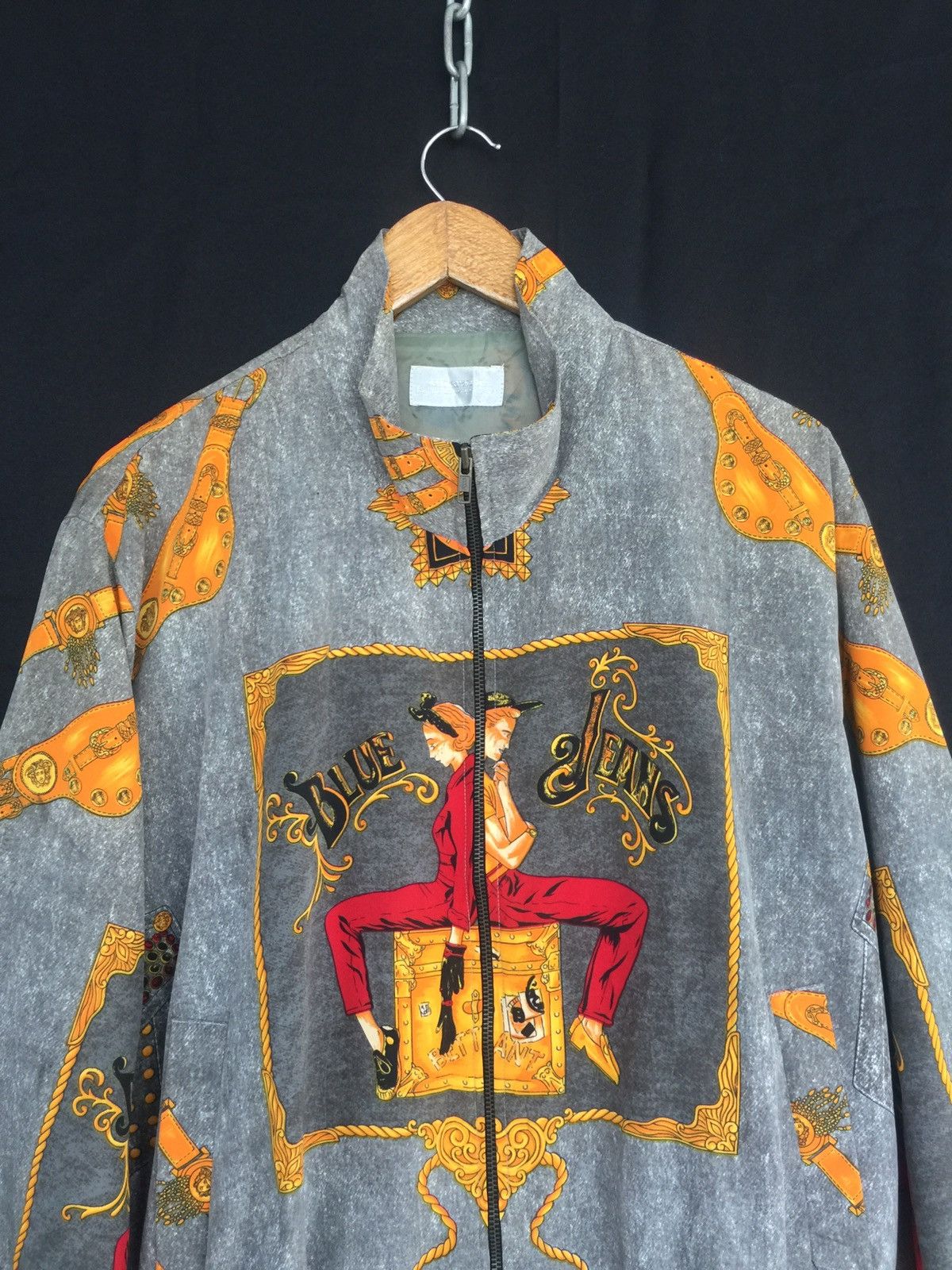 Japanese Brand 💥Vintage Japanese Fashion Baroque Overprint Bomber Jacket Size US XL / EU 56 / 4 - 2 Thumbnail