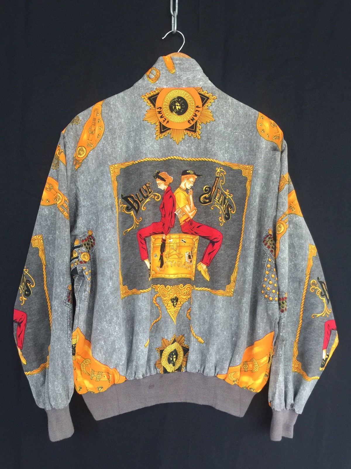 Japanese Brand 💥Vintage Japanese Fashion Baroque Overprint Bomber Jacket Size US XL / EU 56 / 4 - 1 Thumbnail