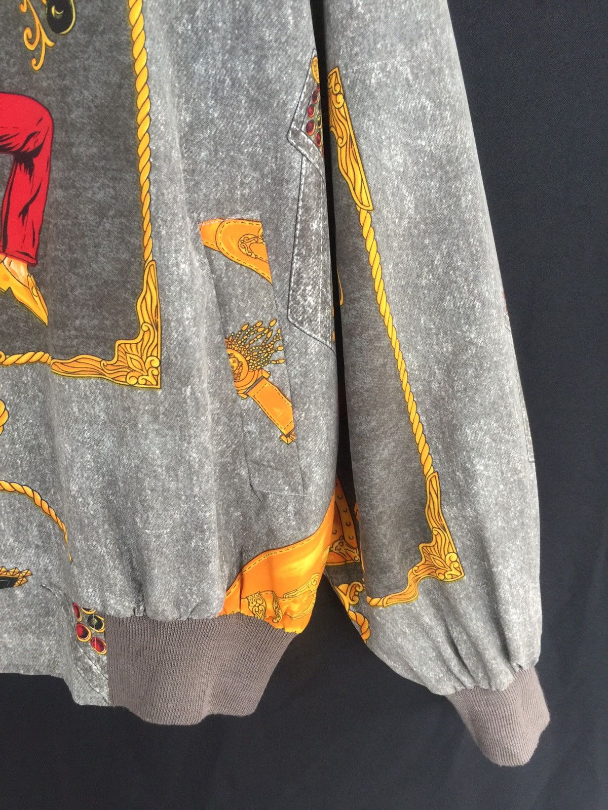 Japanese Brand 💥Vintage Japanese Fashion Baroque Overprint Bomber Jacket Size US XL / EU 56 / 4 - 5 Thumbnail