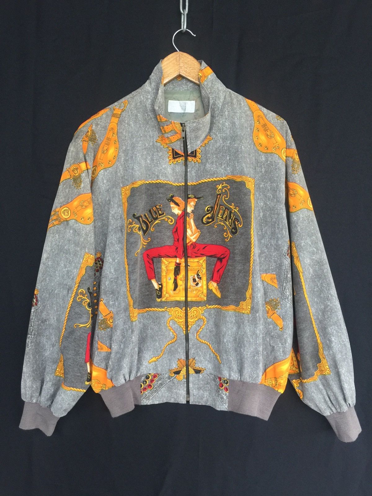 Japanese Brand 💥Vintage Japanese Fashion Baroque Overprint Bomber Jacket Size US XL / EU 56 / 4 - 3 Thumbnail