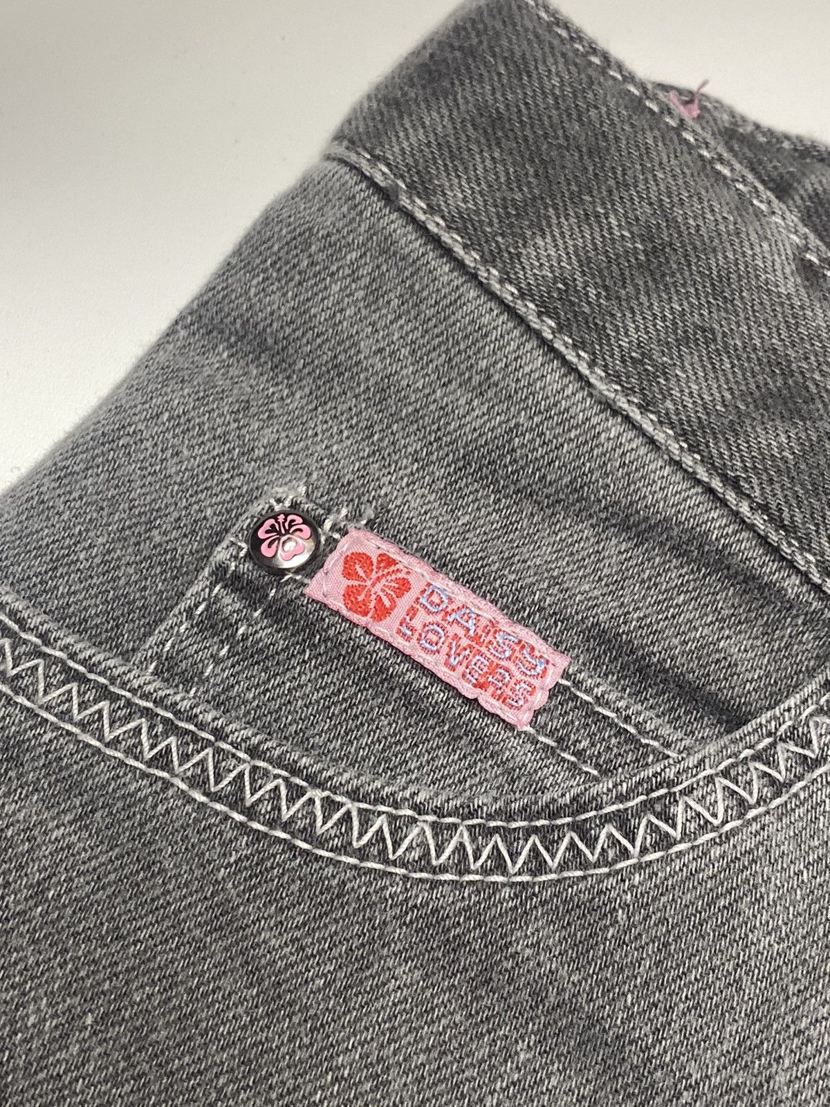 Japanese Brand 2000s Daisy Lovers - Bambi Flared Denim Pants Size 26" / US 2 / IT 38 - 6 Thumbnail