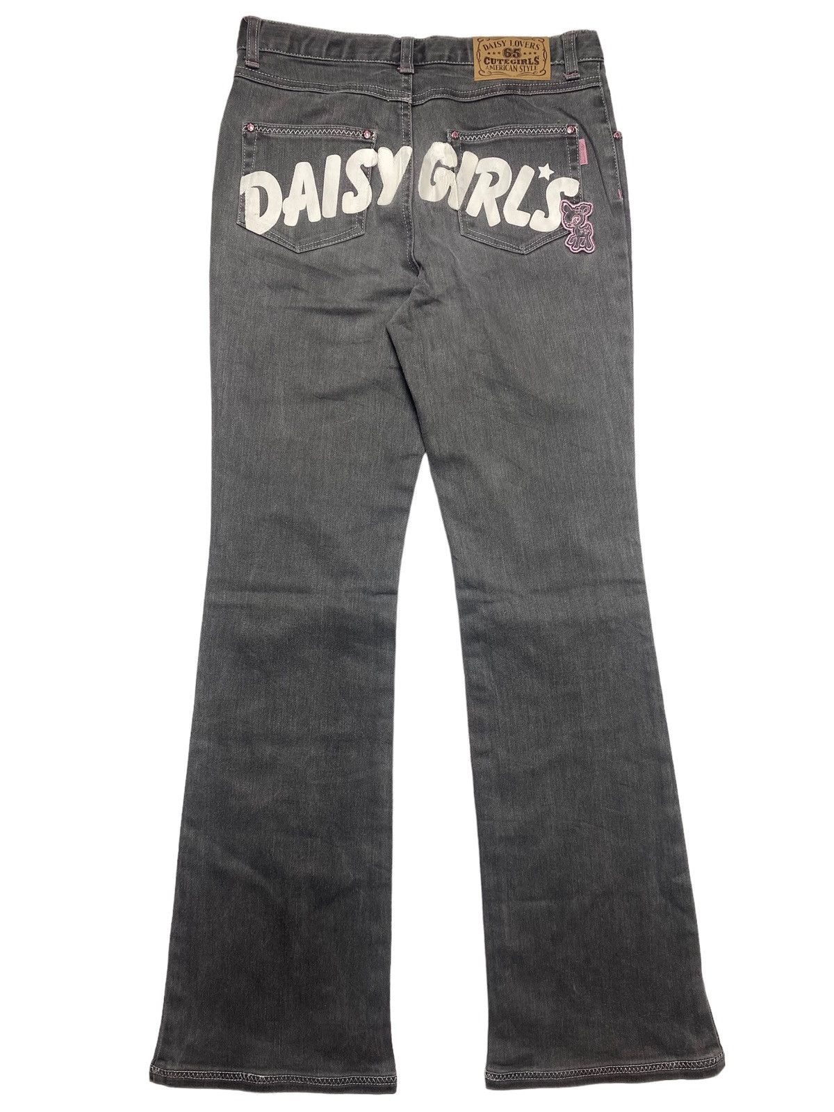 Japanese Brand 2000s Daisy Lovers - Bambi Flared Denim Pants Size 26" / US 2 / IT 38 - 1 Thumbnail
