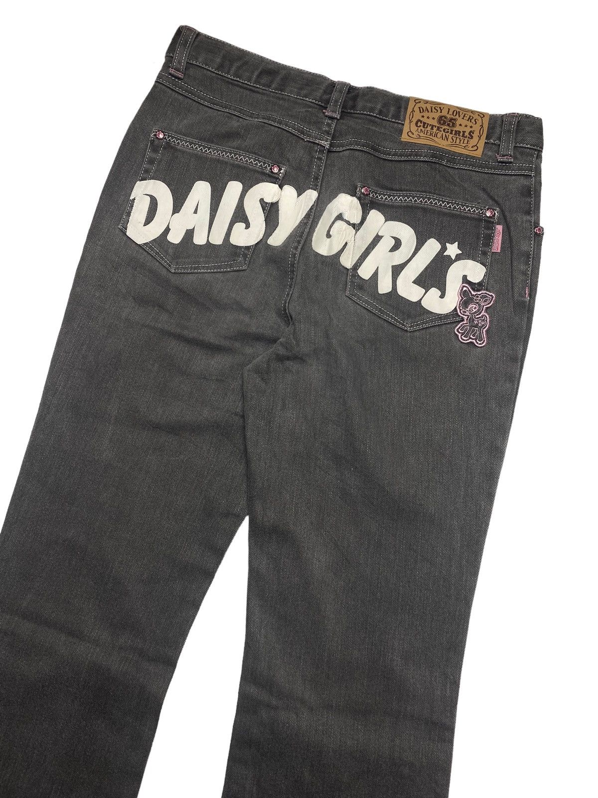 Japanese Brand 2000s Daisy Lovers - Bambi Flared Denim Pants Size 26" / US 2 / IT 38 - 4 Thumbnail