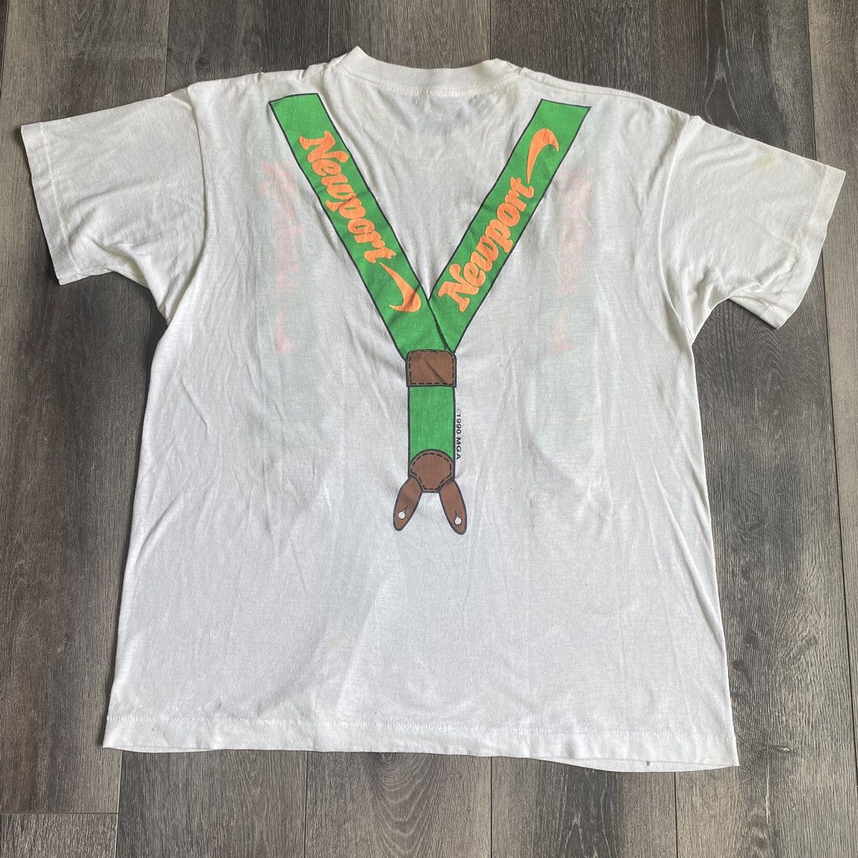 Vintage Vintage 1990 Newport Cigarettes Screen Stars Ssuspenders Tee Size US XL / EU 56 / 4 - 2 Thumbnail