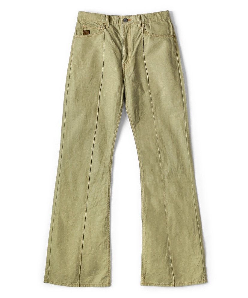 image of Kapital Canvas 5P Rat Flare Pants 36Inch in Light Khaki, Men's