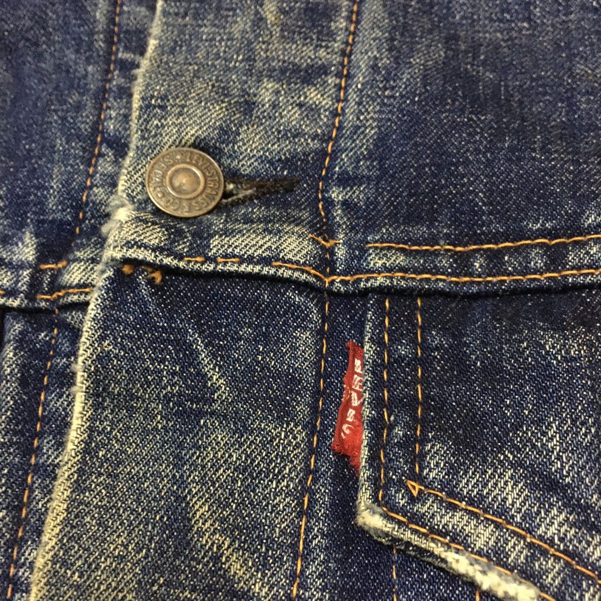 Vintage Levis 70505 Distressed Big E Blanket Trucker 1960s