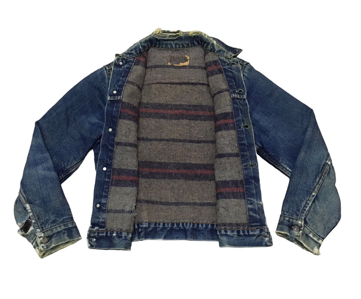 Vintage Levis 70505 Distressed Big E Blanket Trucker 1960s