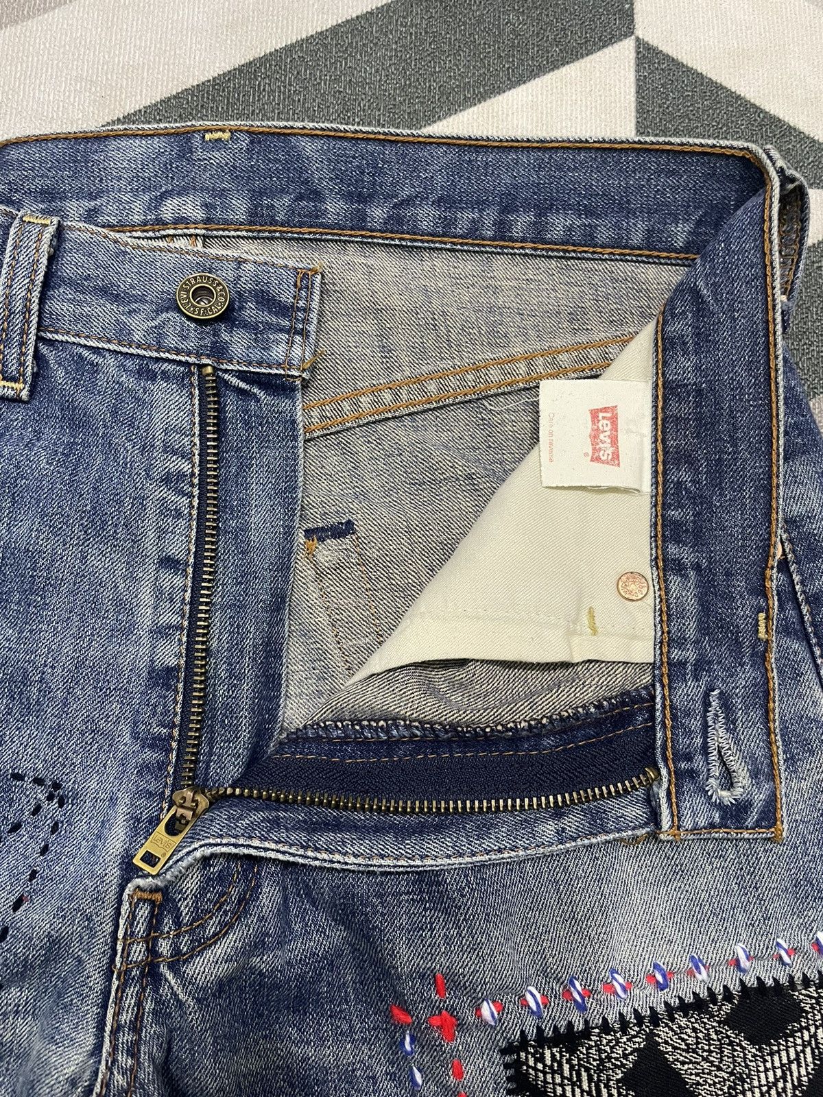 Kapital Very Rare‼️Vintage Levis Custom Sashiko Boro Jeans Size US 30 / EU 46 - 7 Thumbnail
