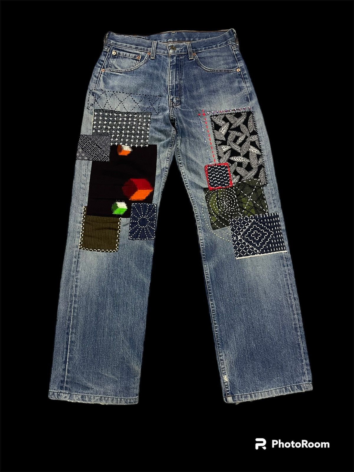 Kapital Very Rare‼️Vintage Levis Custom Sashiko Boro Jeans Size US 30 / EU 46 - 1 Thumbnail