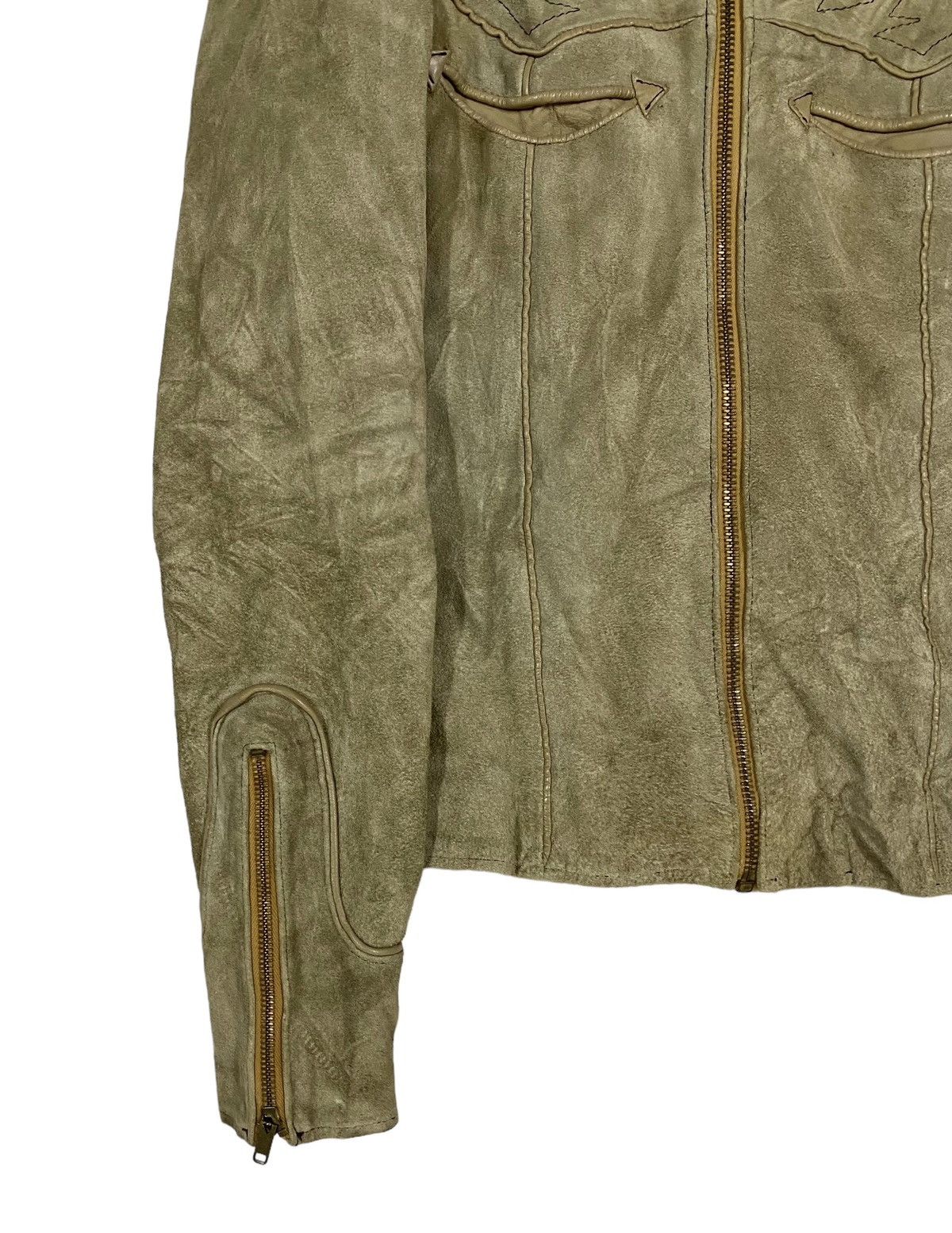 Vintage Vtg🔥Leather Suede Patterned American Style Cowboy Jacket Size US M / EU 48-50 / 2 - 8 Thumbnail