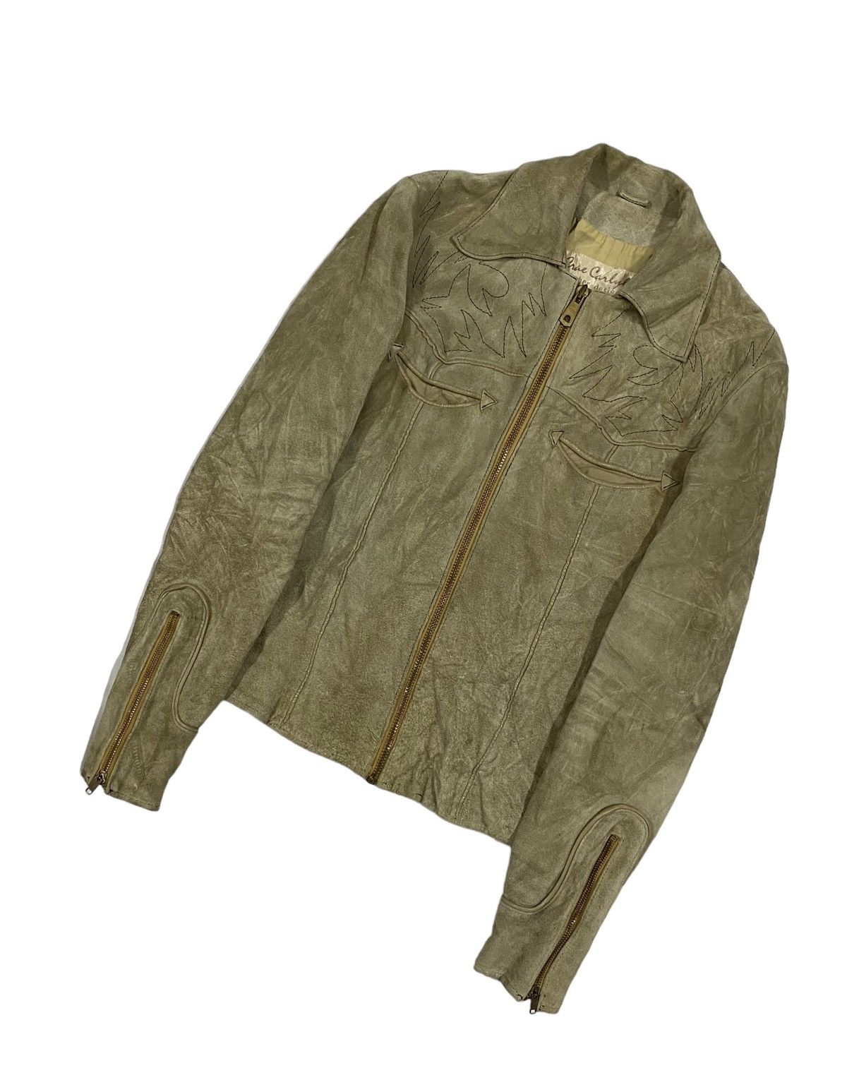 Vintage Vtg🔥Leather Suede Patterned American Style Cowboy Jacket Size US M / EU 48-50 / 2 - 11 Thumbnail