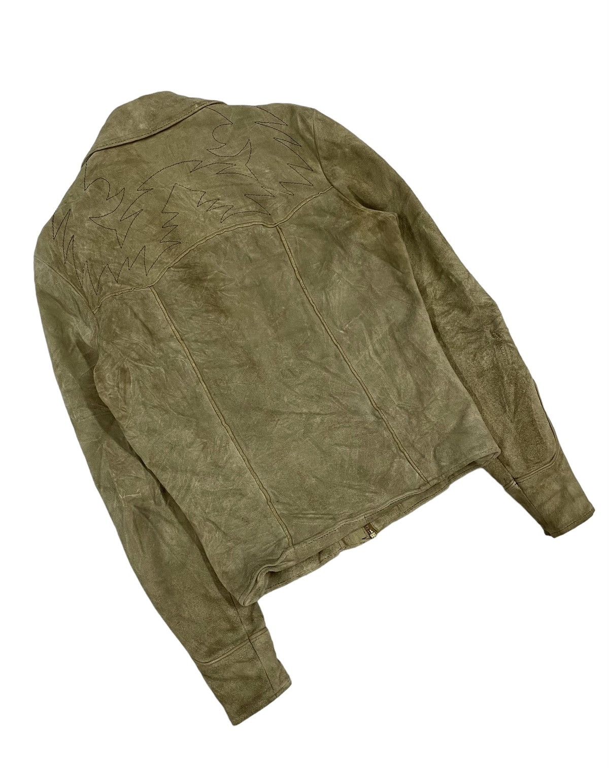 Vintage Vtg🔥Leather Suede Patterned American Style Cowboy Jacket Size US M / EU 48-50 / 2 - 14 Thumbnail