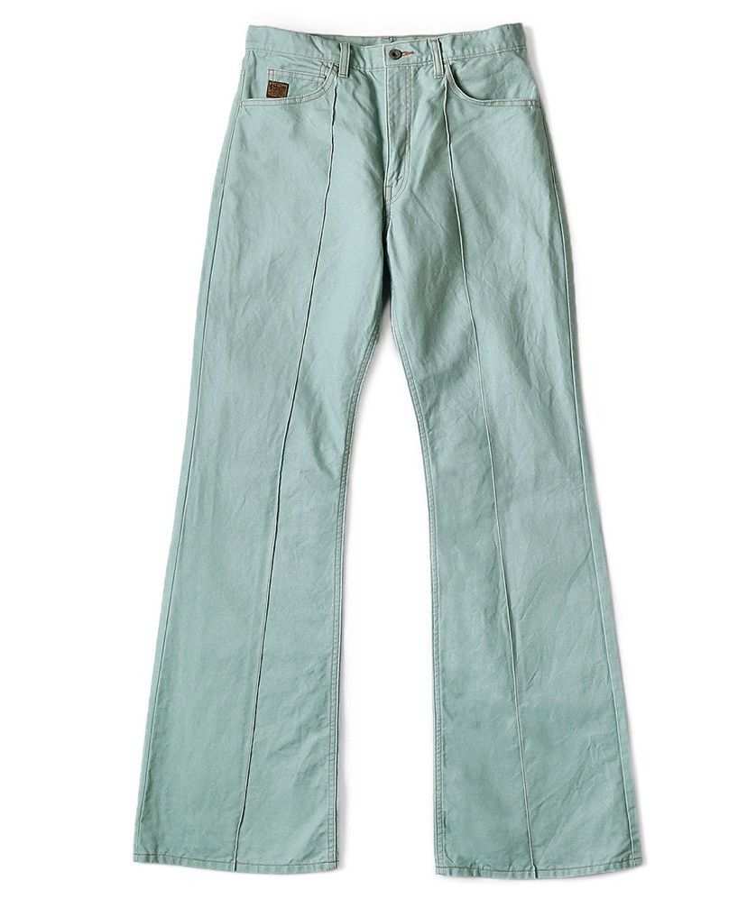 image of Kapital Canvas 5P Rat Flare Pants in Mint, Men's (Size 36)