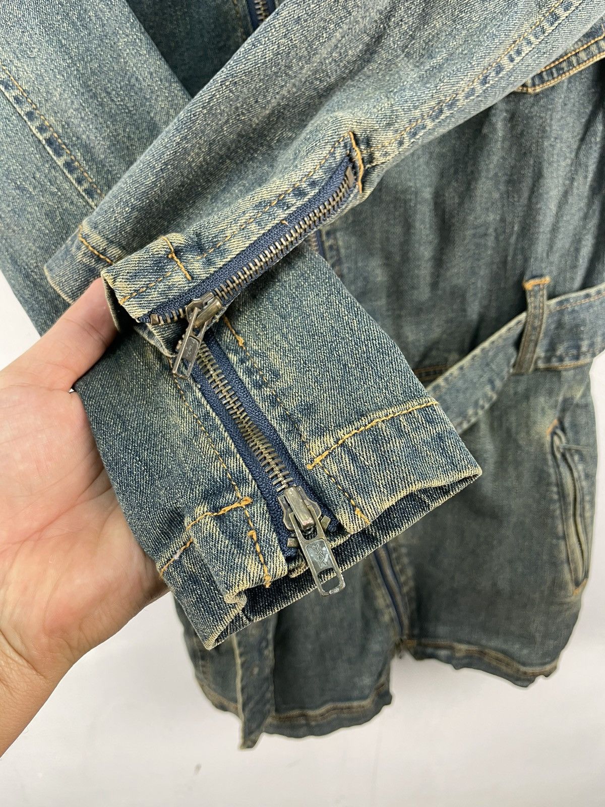 If Six Was Nine Vintage Maitresse Denim Jacket Punk Coat Size M / US 6-8 / IT 42-44 - 5 Thumbnail