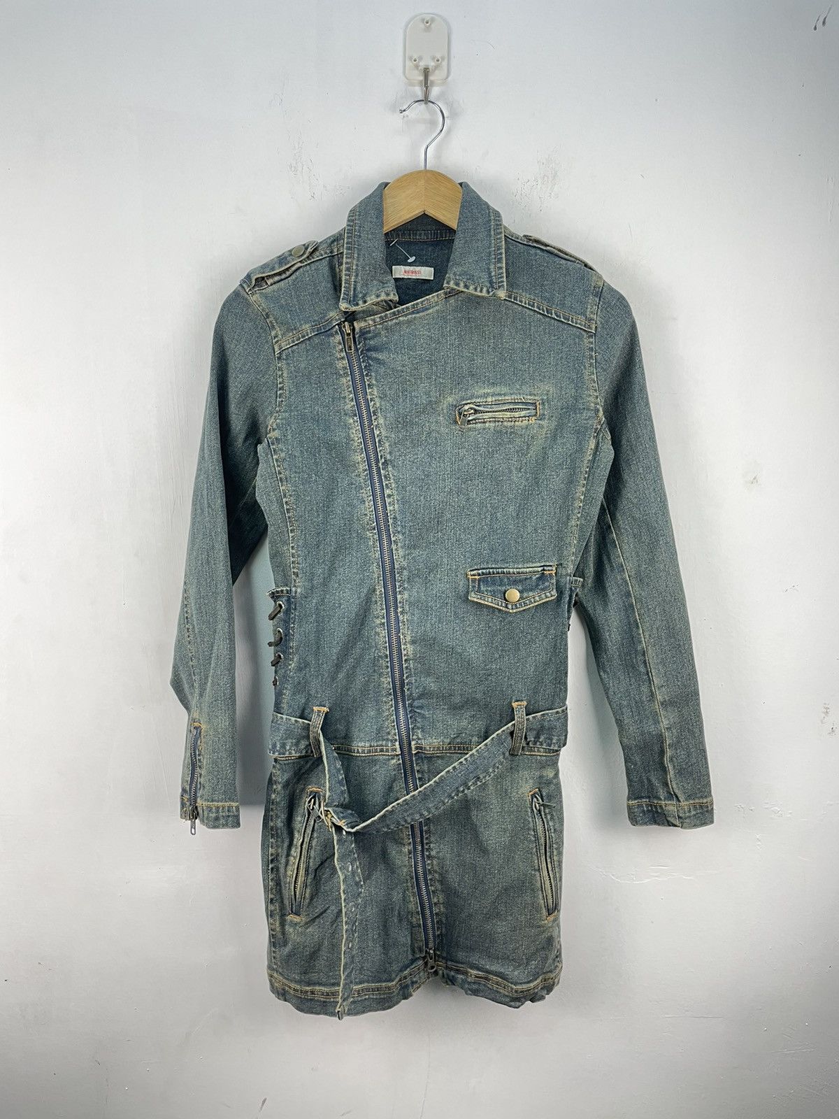 If Six Was Nine Vintage Maitresse Denim Jacket Punk Coat Size M / US 6-8 / IT 42-44 - 1 Thumbnail
