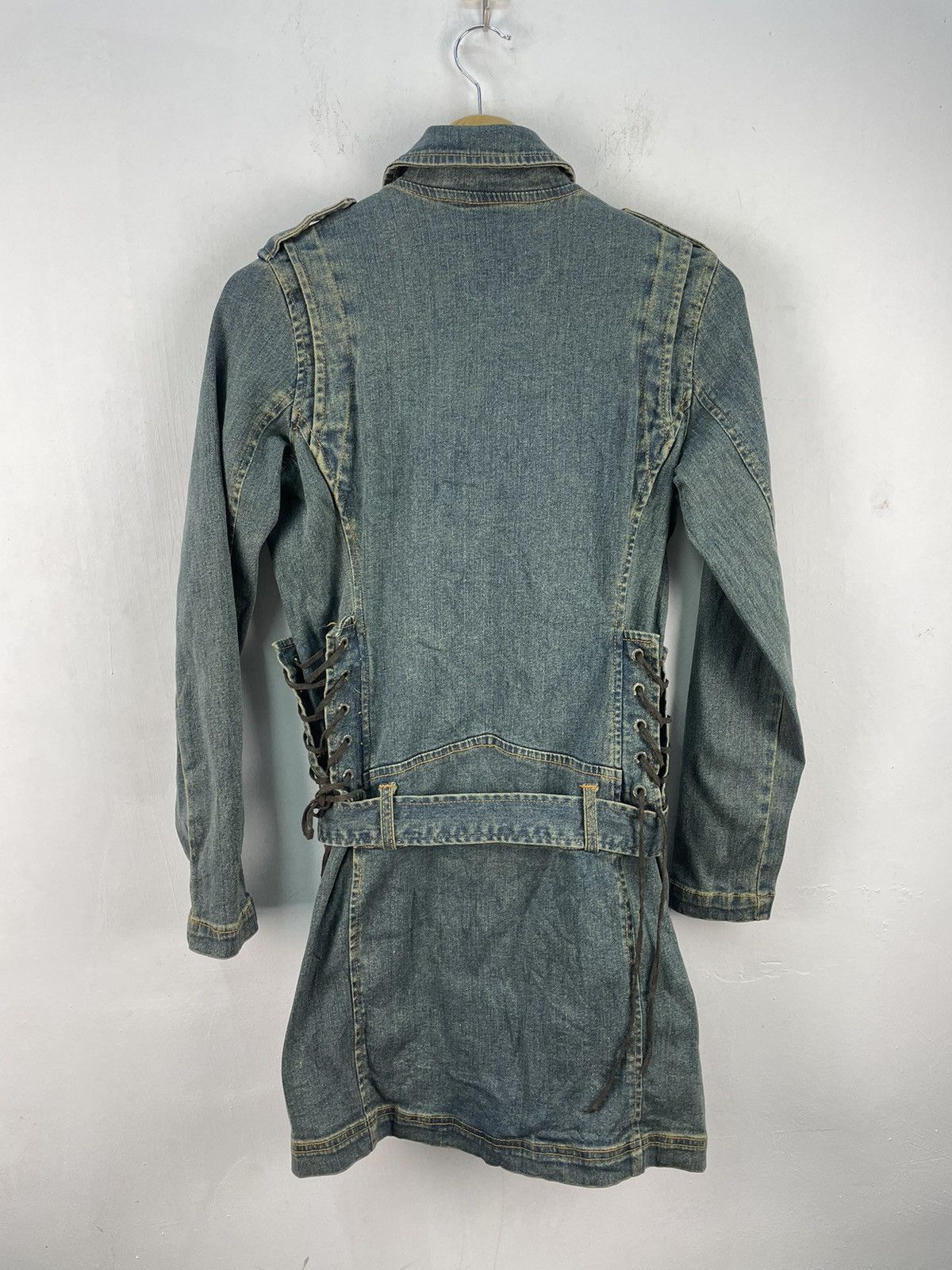If Six Was Nine Vintage Maitresse Denim Jacket Punk Coat Size M / US 6-8 / IT 42-44 - 4 Thumbnail