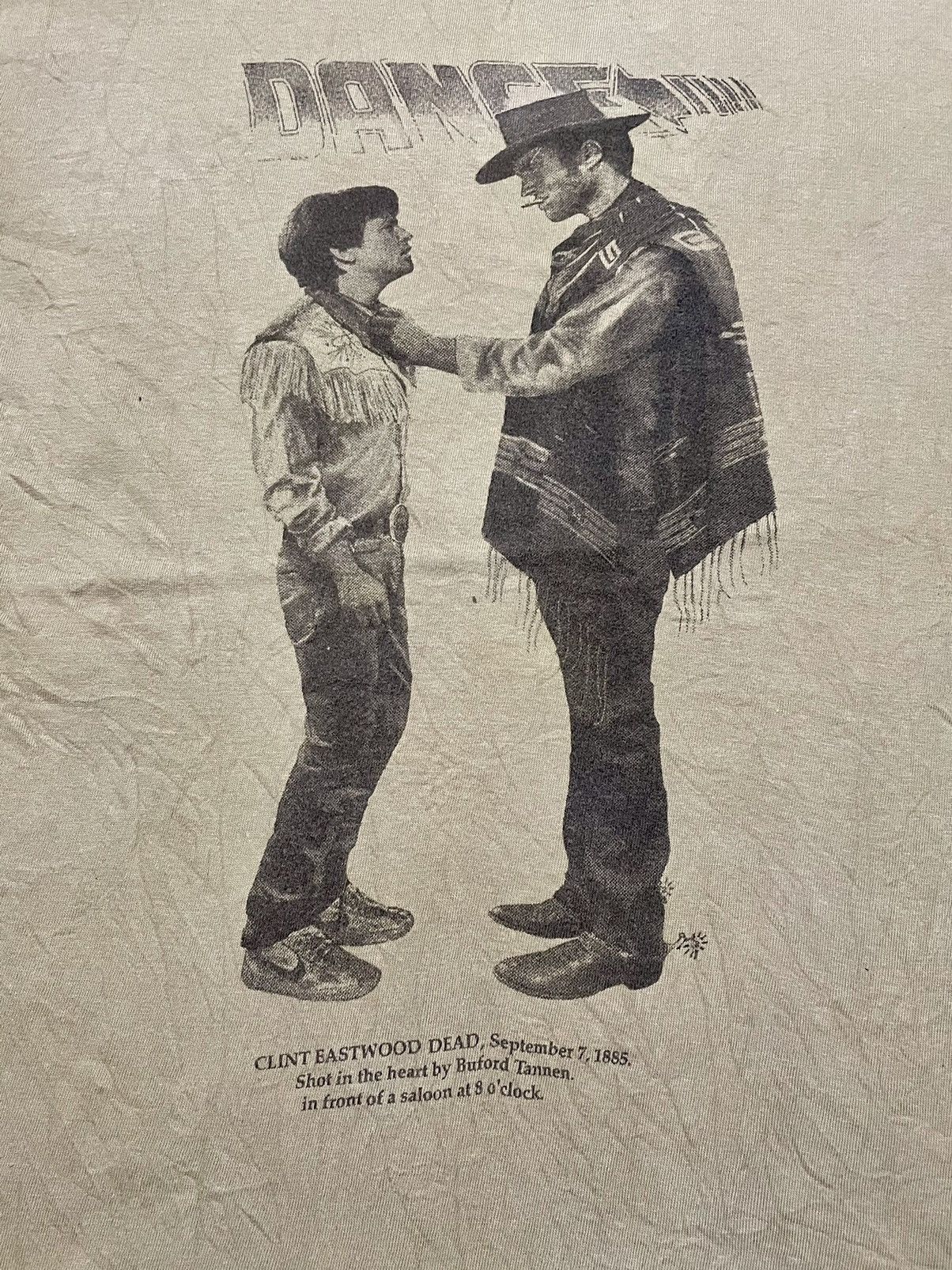 Vintage Back To The Future Scene Michael J Fox with Clint Eastwod Size US L / EU 52-54 / 3 - 2 Thumbnail