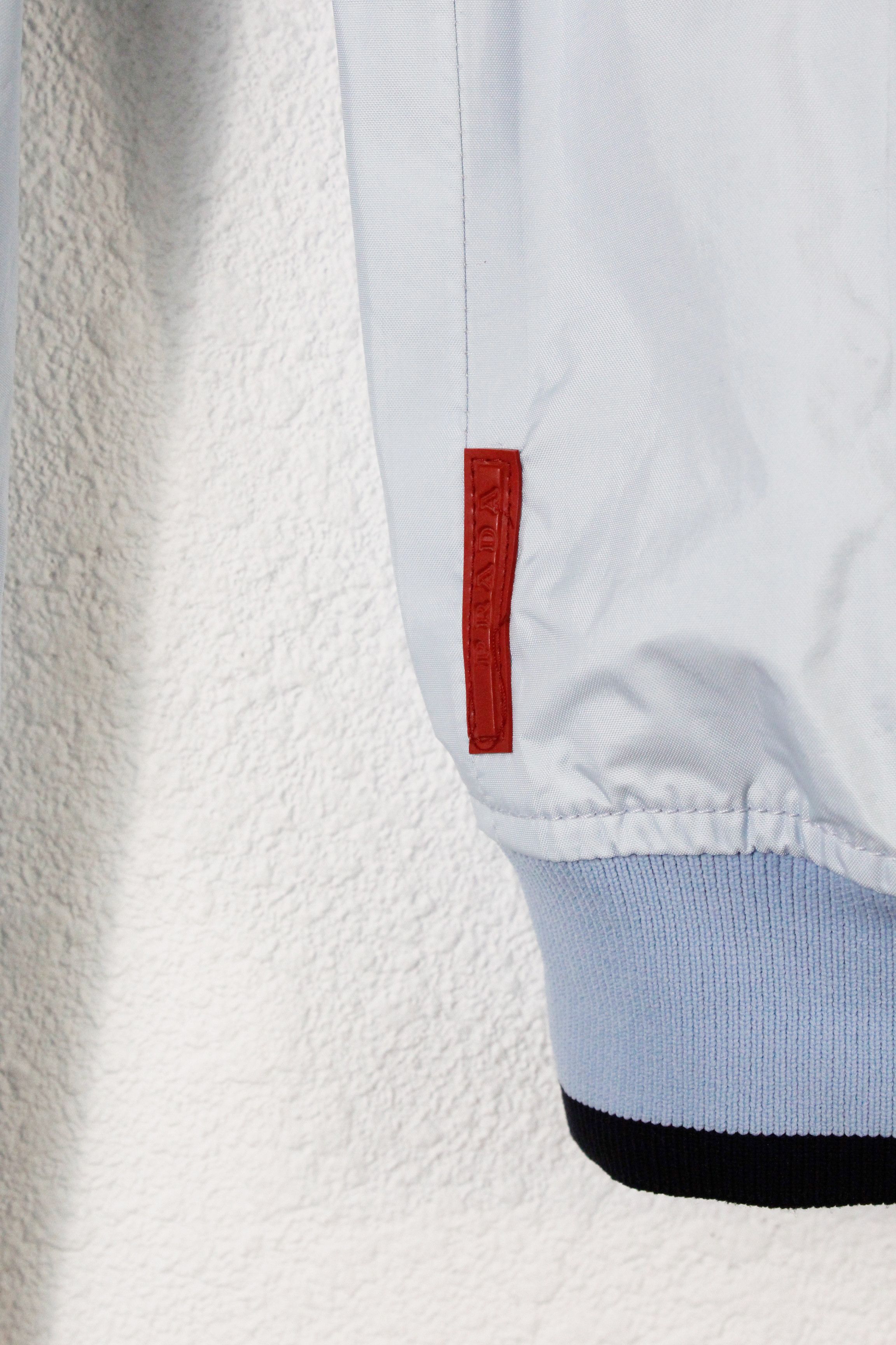 Prada Womens Prada Red Tab Rubber Logo Windbreaker Nylon Jacket Size XS / US 0-2 / IT 36-38 - 9 Thumbnail