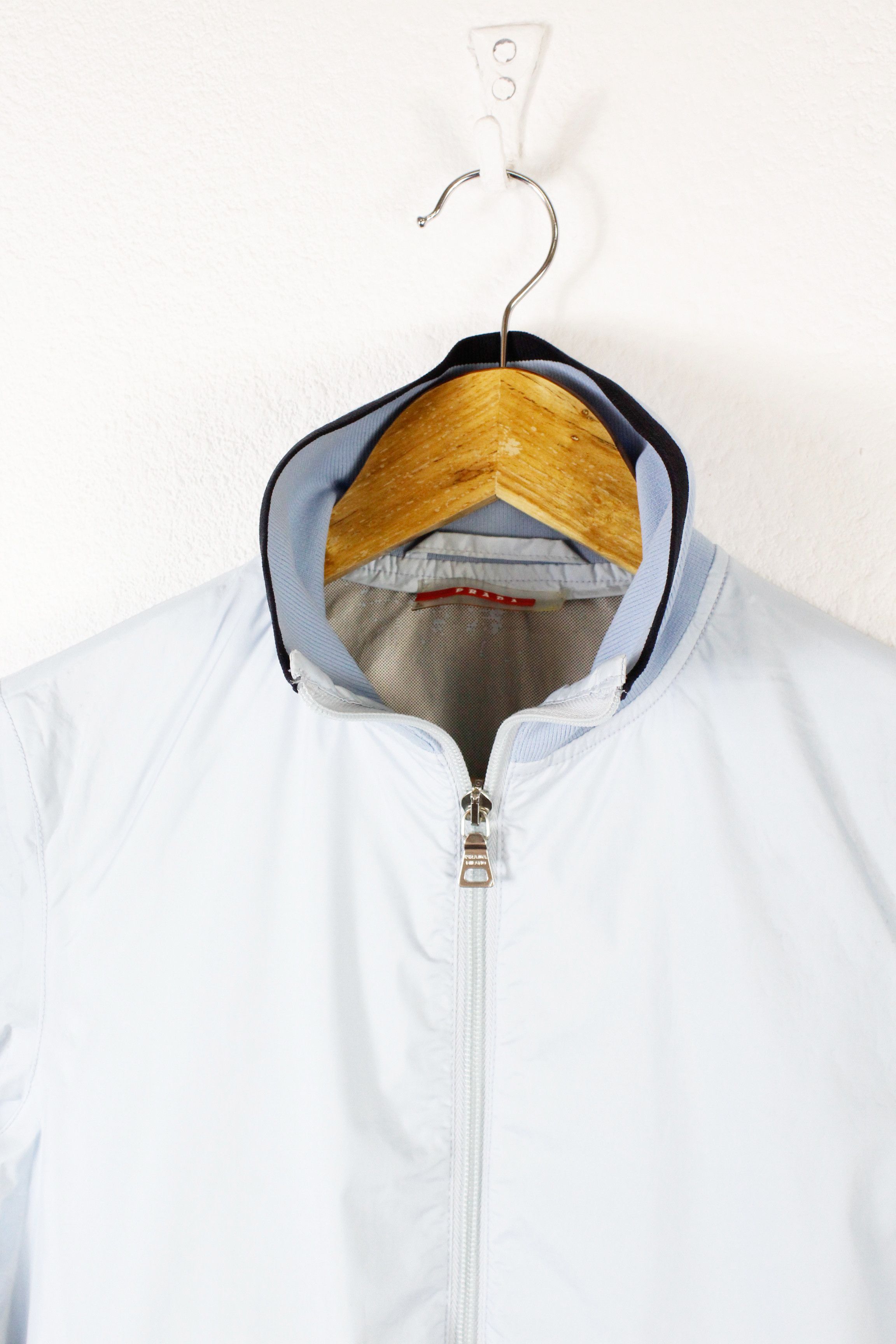Prada Womens Prada Red Tab Rubber Logo Windbreaker Nylon Jacket Size XS / US 0-2 / IT 36-38 - 2 Thumbnail
