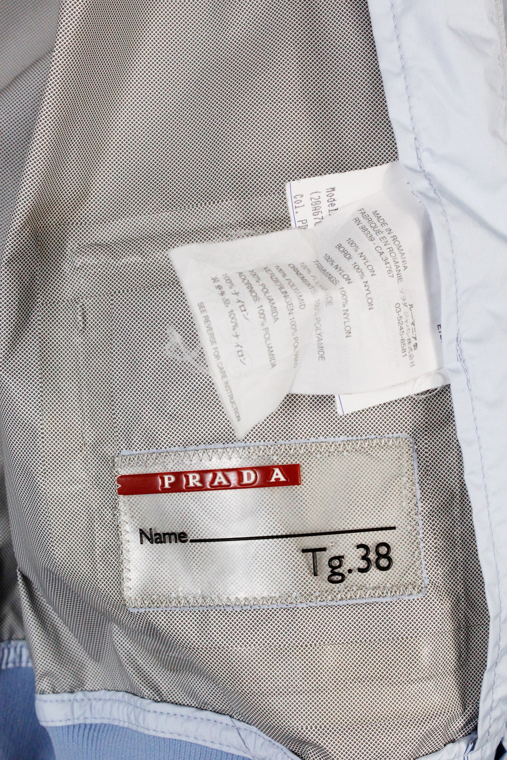 Prada Womens Prada Red Tab Rubber Logo Windbreaker Nylon Jacket Size XS / US 0-2 / IT 36-38 - 18 Thumbnail