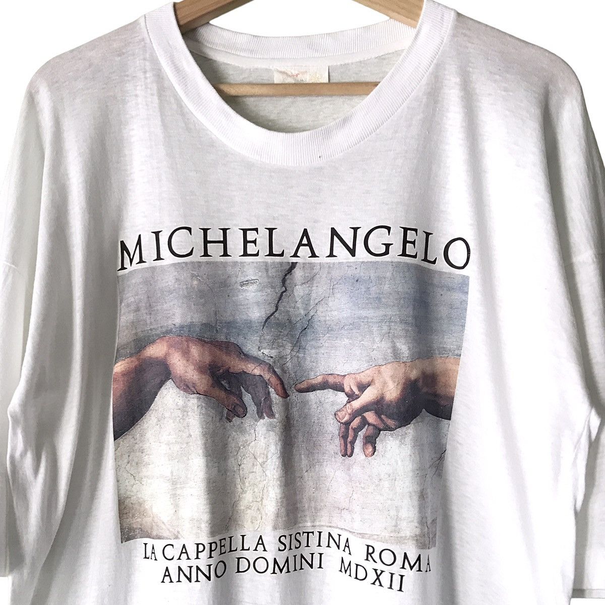 Other Michelangelo Vintage Renaissance Art Creation Of Adam Tee Size US XXL / EU 58 / 5 - 3 Thumbnail