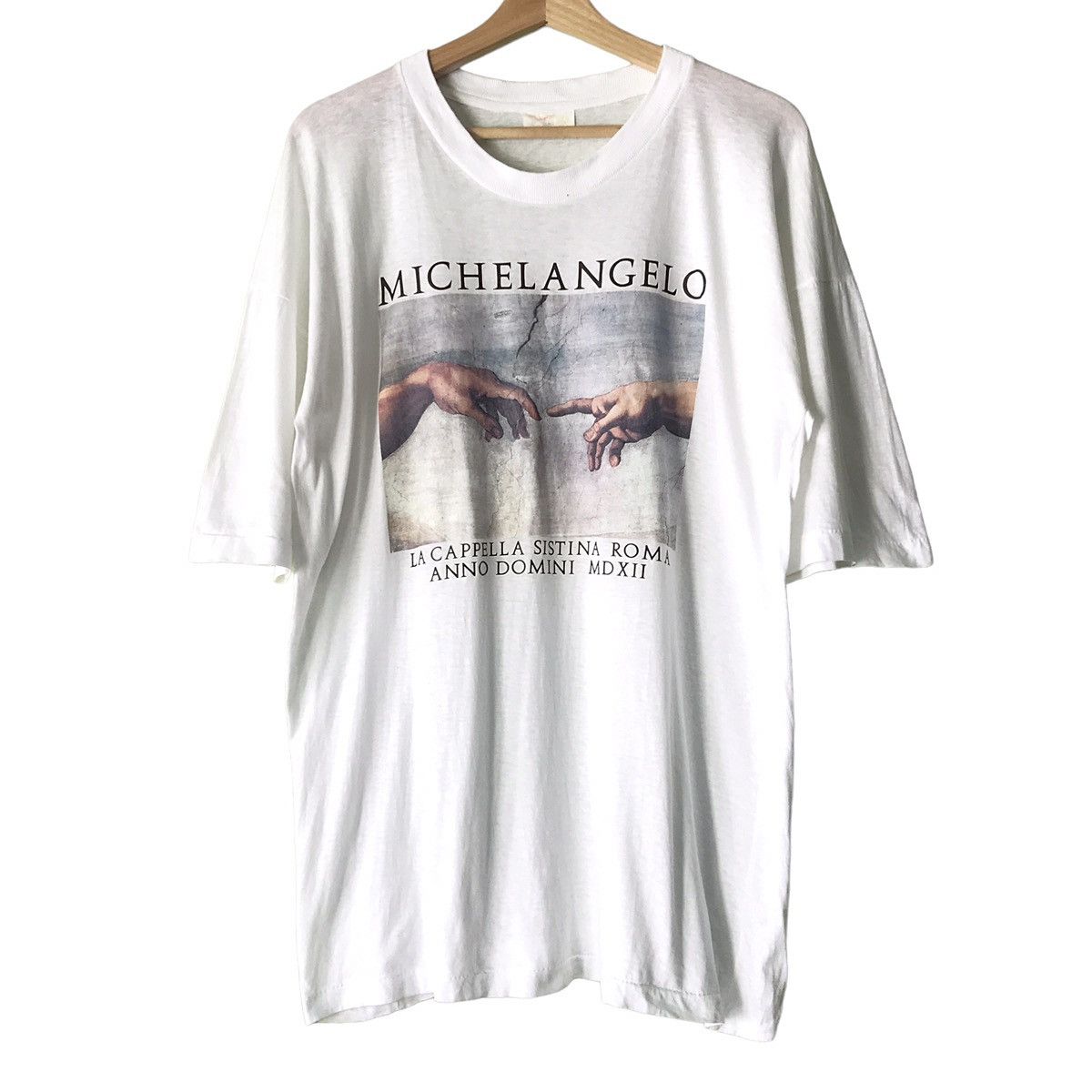 Michelangelo Vintage Renaissance Art Creation Of Adam Tee