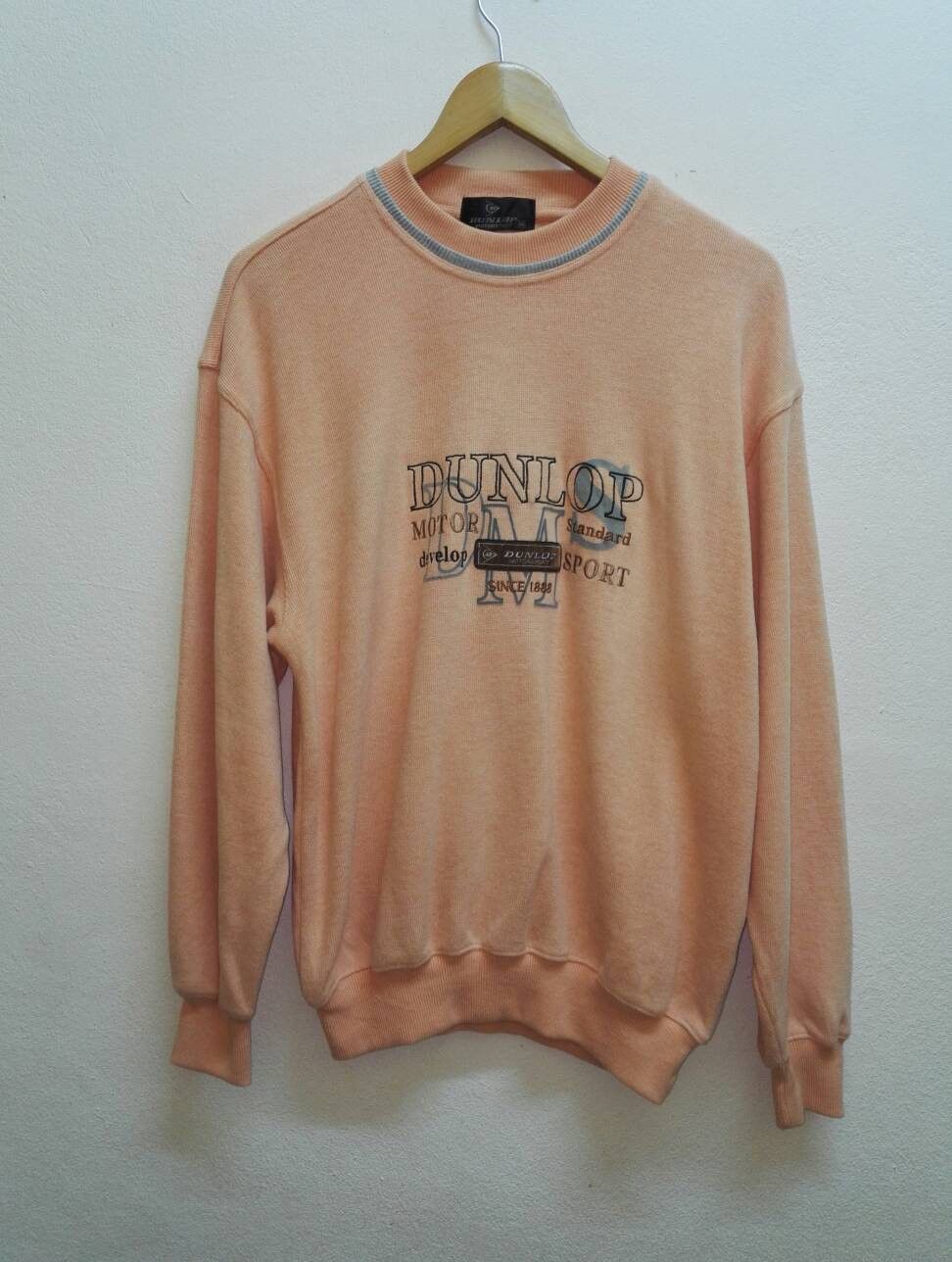 Vintage DUNLOP MOTORSPORTS Sweatshirt Embroidered Big Logo