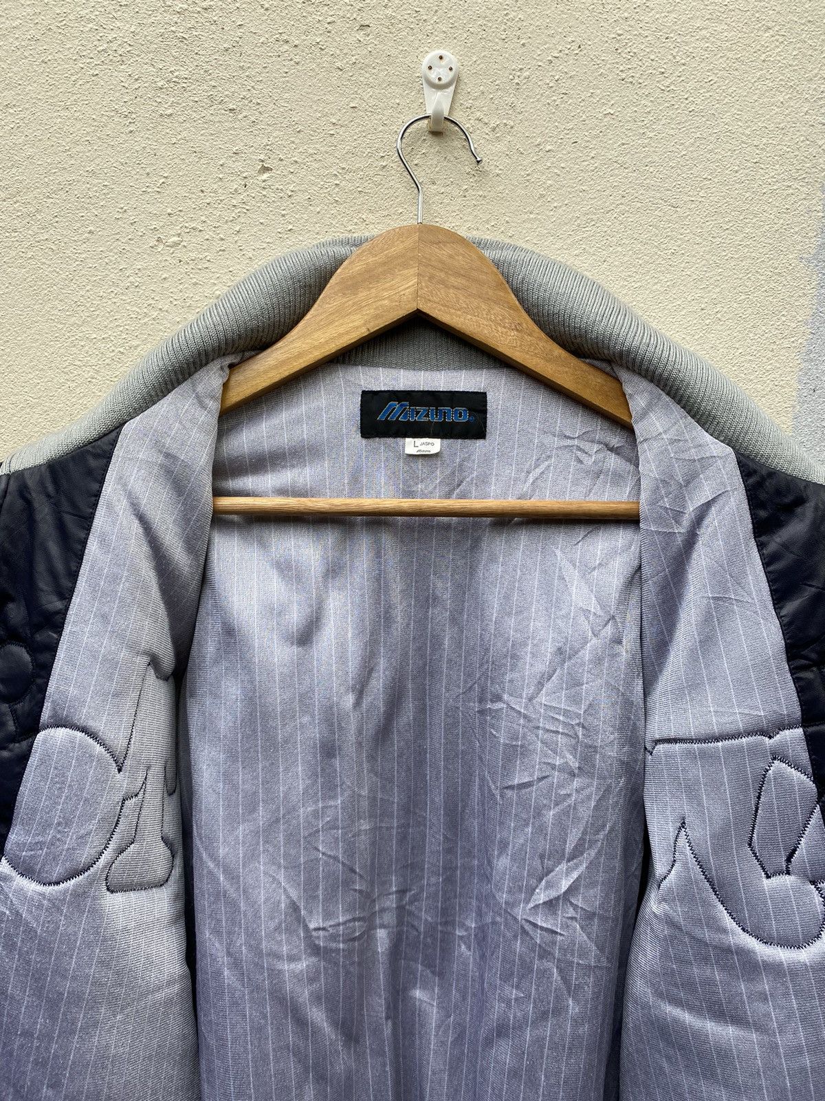 Japanese Brand × Mizuno 90s J. Shimura Mizuno Teikyo Down Baseball Leather Jackets Size US L / EU 52-54 / 3 - 4 Thumbnail