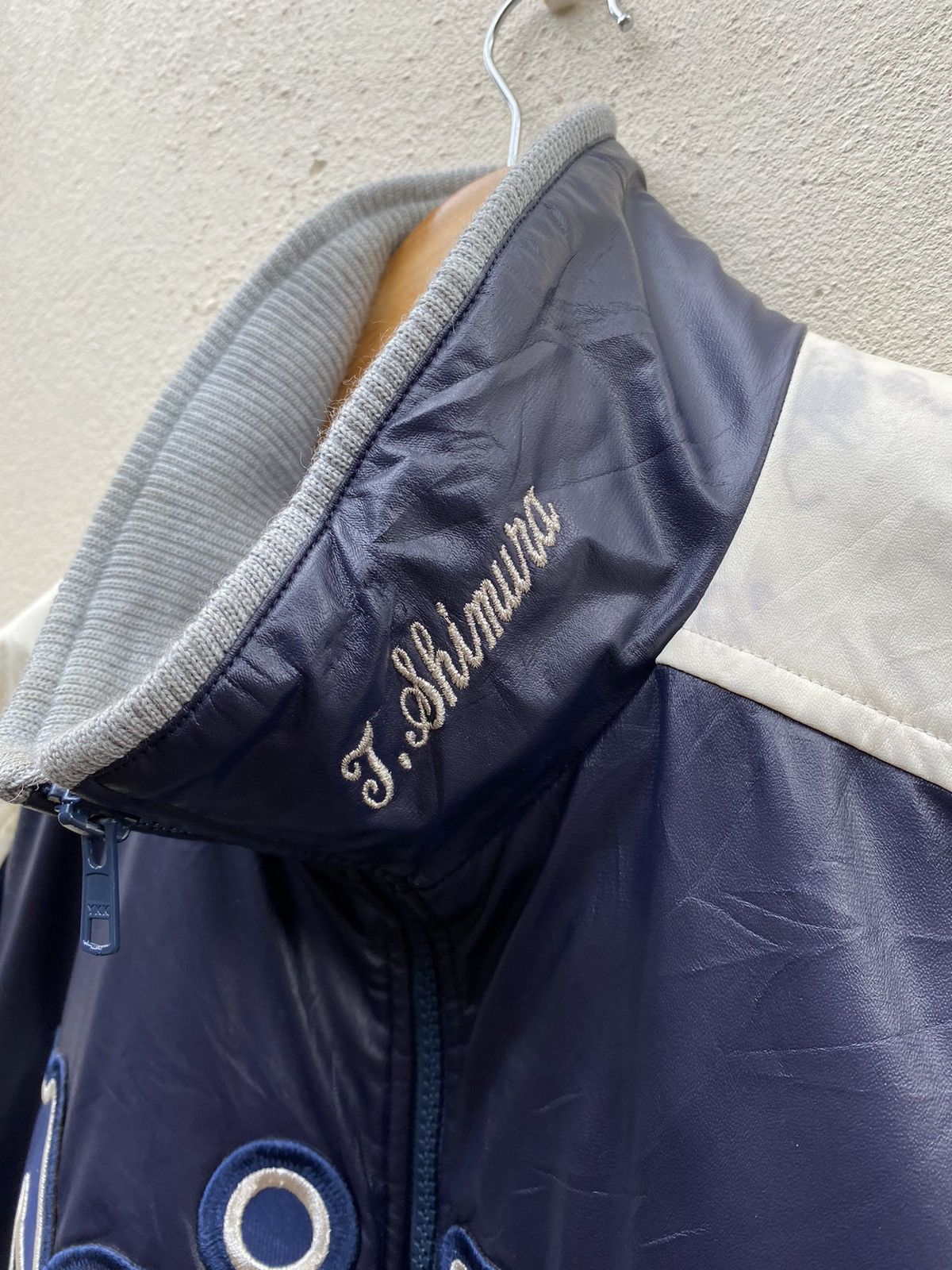 Japanese Brand × Mizuno 90s J. Shimura Mizuno Teikyo Down Baseball Leather Jackets Size US L / EU 52-54 / 3 - 5 Thumbnail