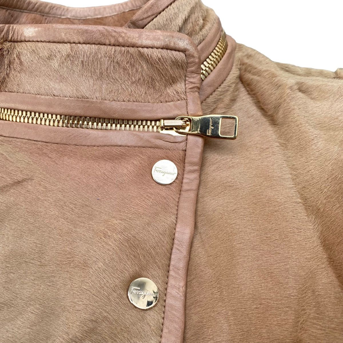 Salvatore Ferragamo Very Rare Salvatore Ferragamo Calf Skin Leather Jacket Size M / US 6-8 / IT 42-44 - 8 Thumbnail