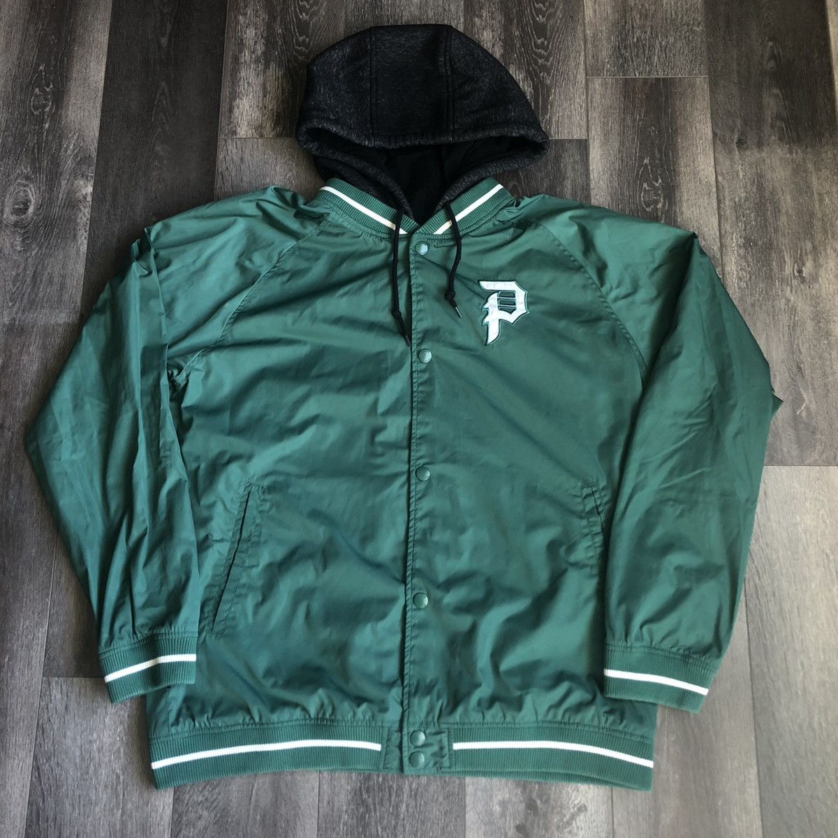 Primitive Vintage Primitive Skateboards Two-Fer Green Varsity Jacket Size US XL / EU 56 / 4 - 1 Thumbnail