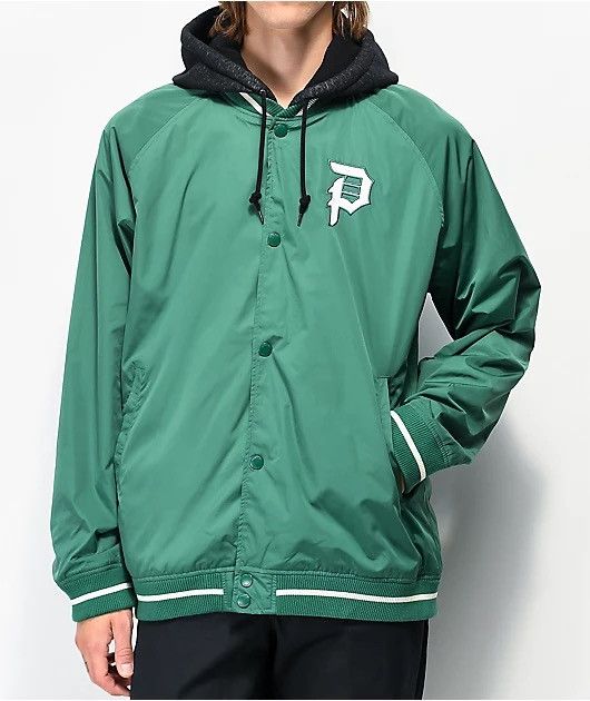 Primitive Vintage Primitive Skateboards Two-Fer Green Varsity Jacket Size US XL / EU 56 / 4 - 2 Thumbnail