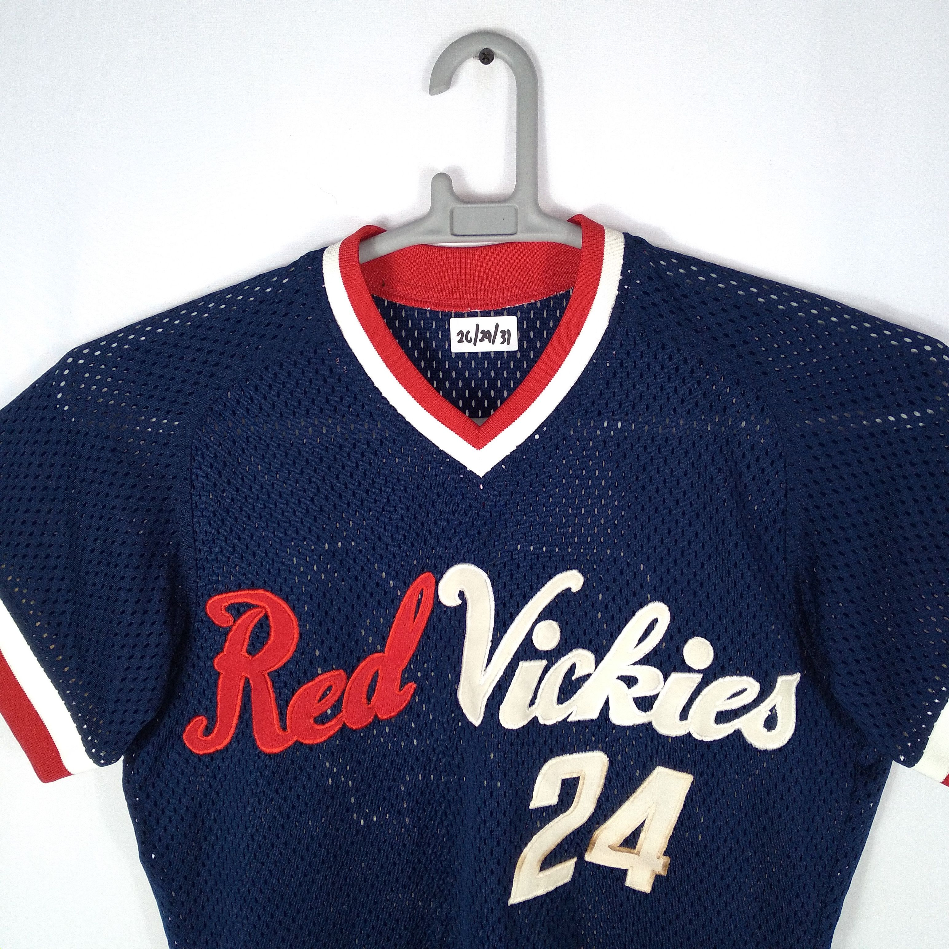 Descente × Japanese Brand × Vintage Vintage Red Vickies Squad Number Baseball League Jersey Size US M / EU 48-50 / 2 - 2 Thumbnail