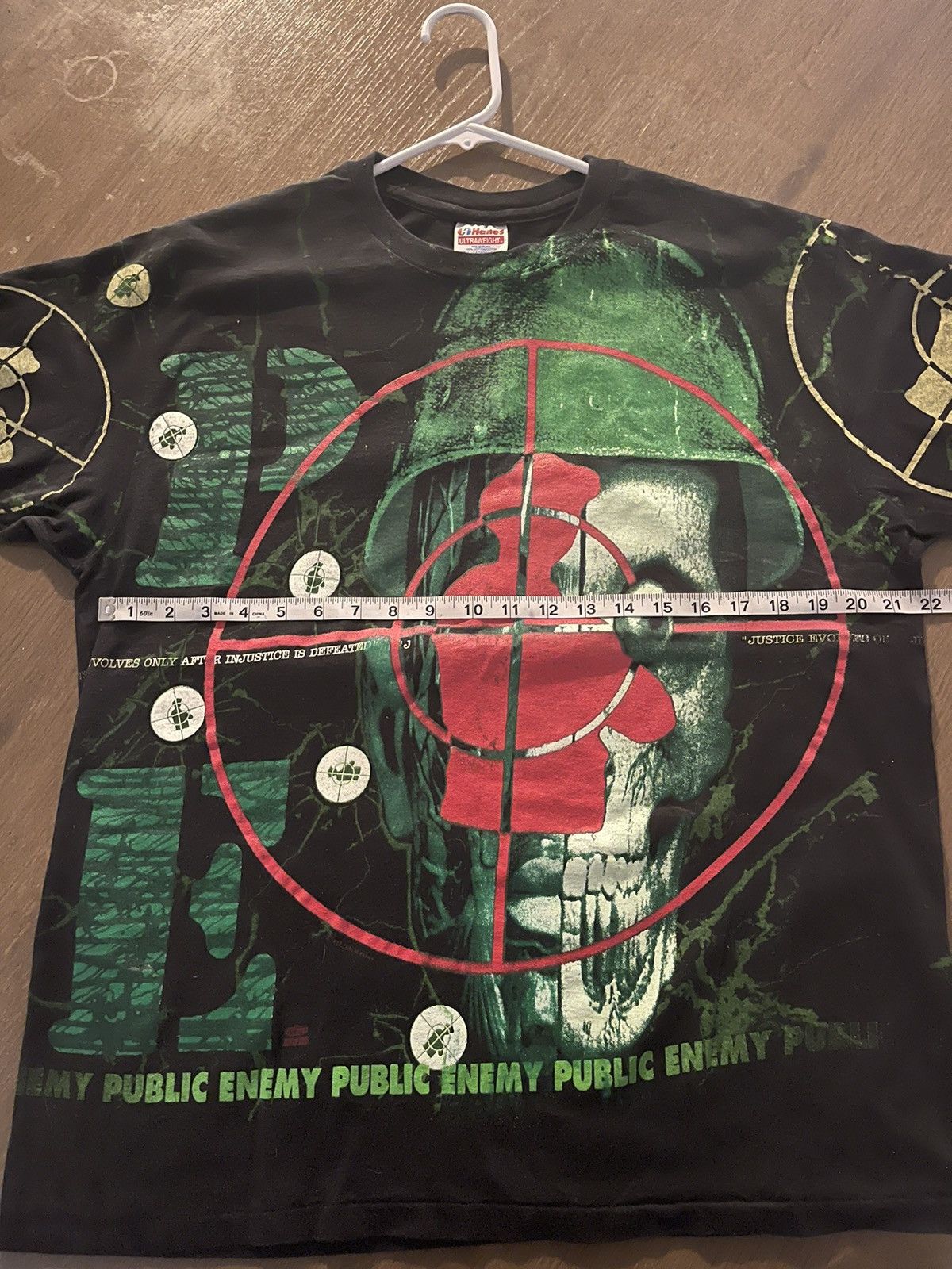 90s USA製 PUBLIC ENEMY プリントTシャツ ラップt 白 XL | 古着