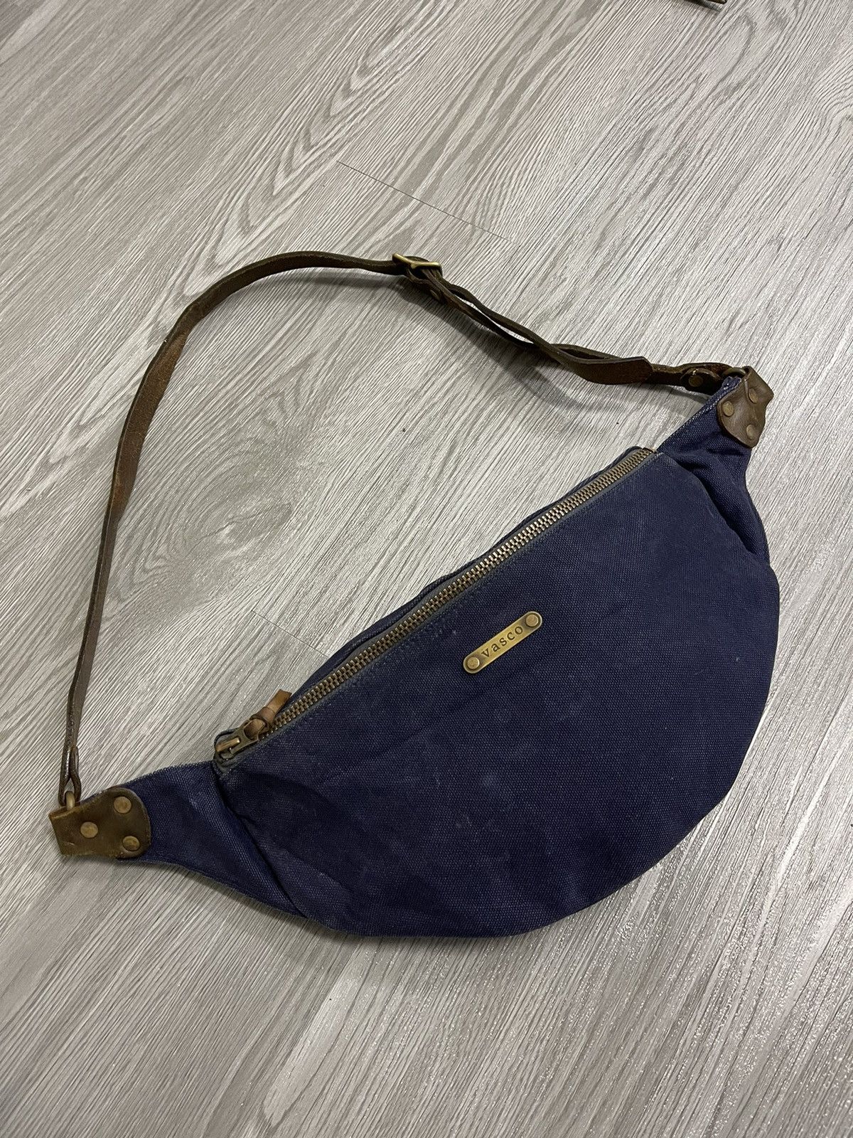 Unisex canvas&leather VASCO japan handmade crossbody bag