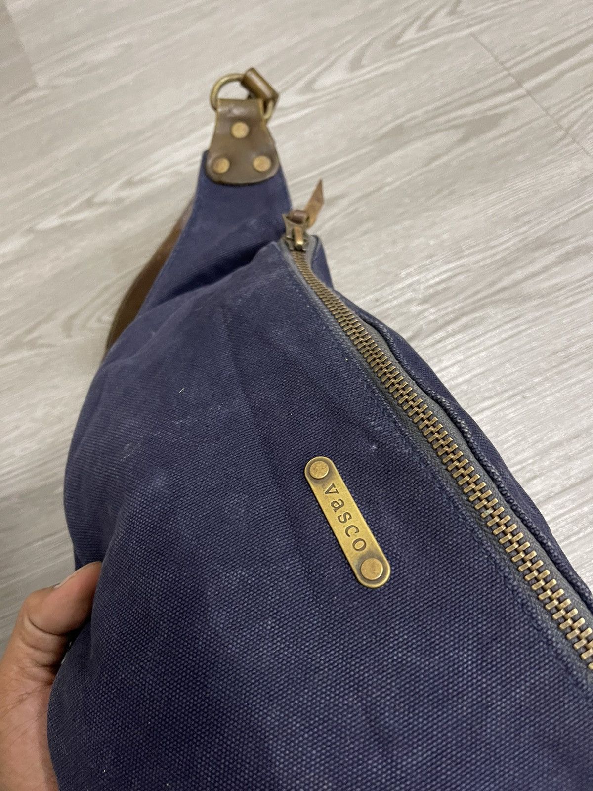 Unisex canvas&leather VASCO japan handmade crossbody bag